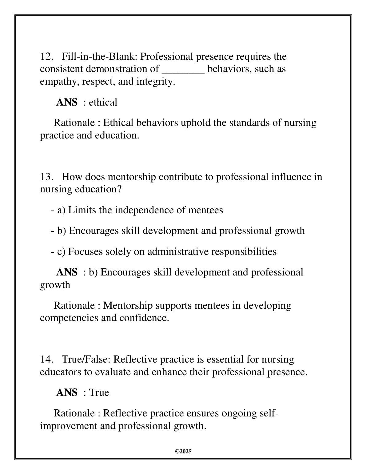 NURS 5201 Exam Review: Pro Presence Q&A (WGU) IMG-3
