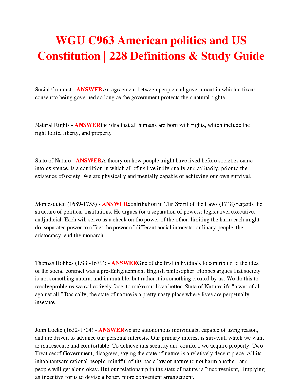 WGU C963 American Politics & Constitution Study Guide IMG-1