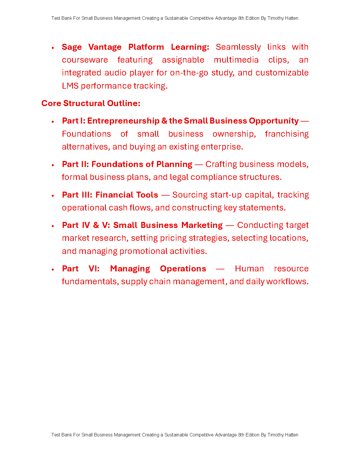 Hatten Small Business Mgmt 8e Test Bank Questions & Answers IMG-3