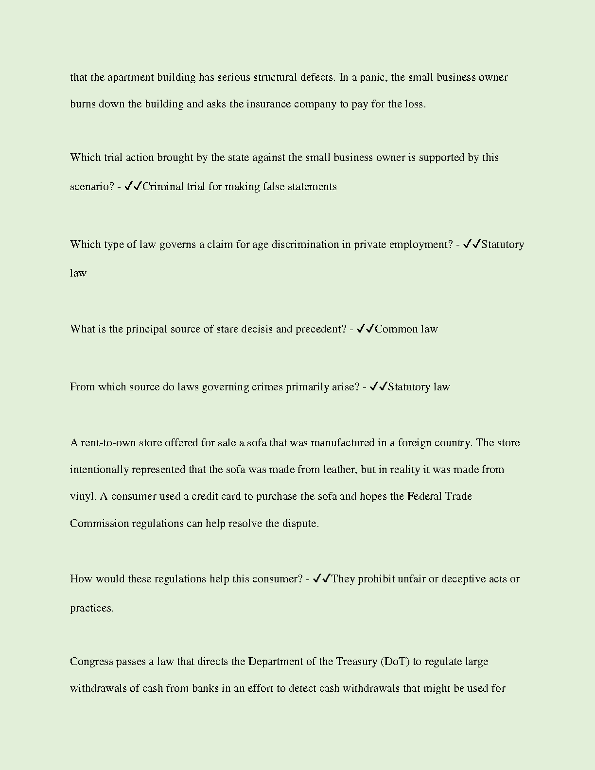 WGU C713 Business Law Prep 2024-2025 Study Guide IMG-3