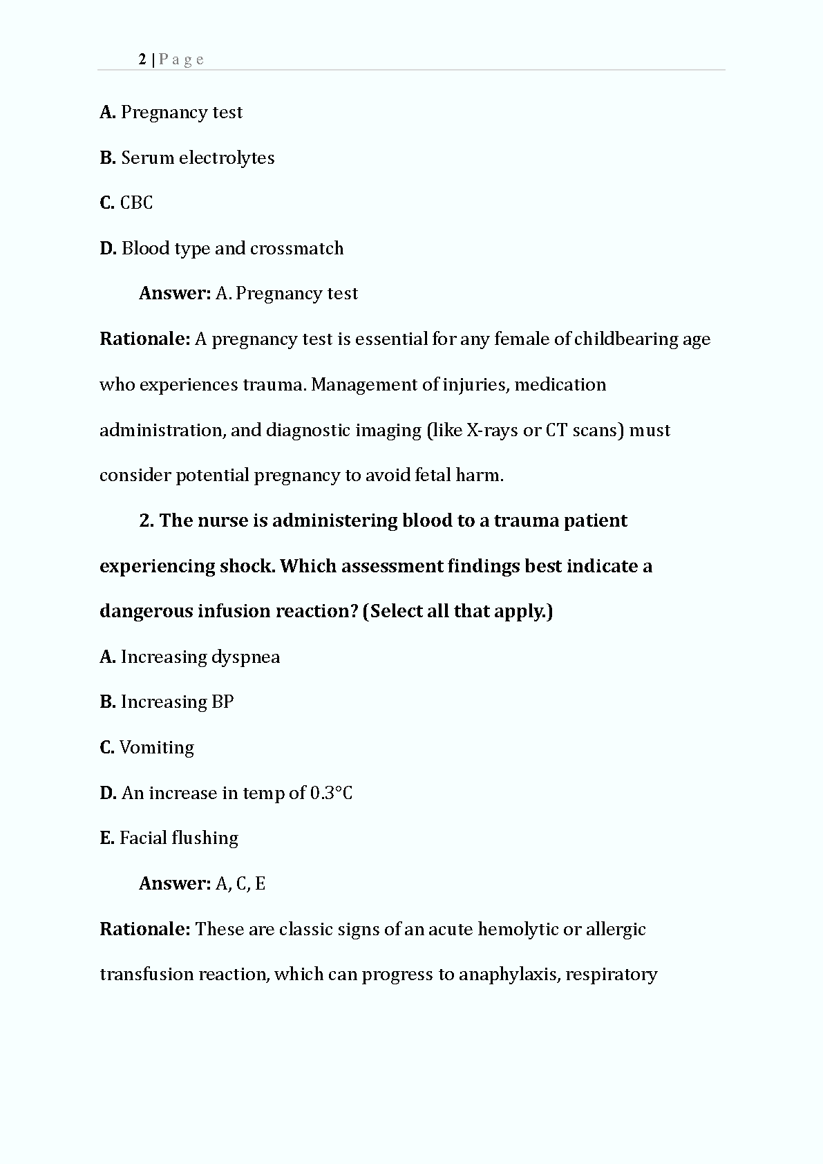 NSG 430 Final Exam Answers and Rationales 2026