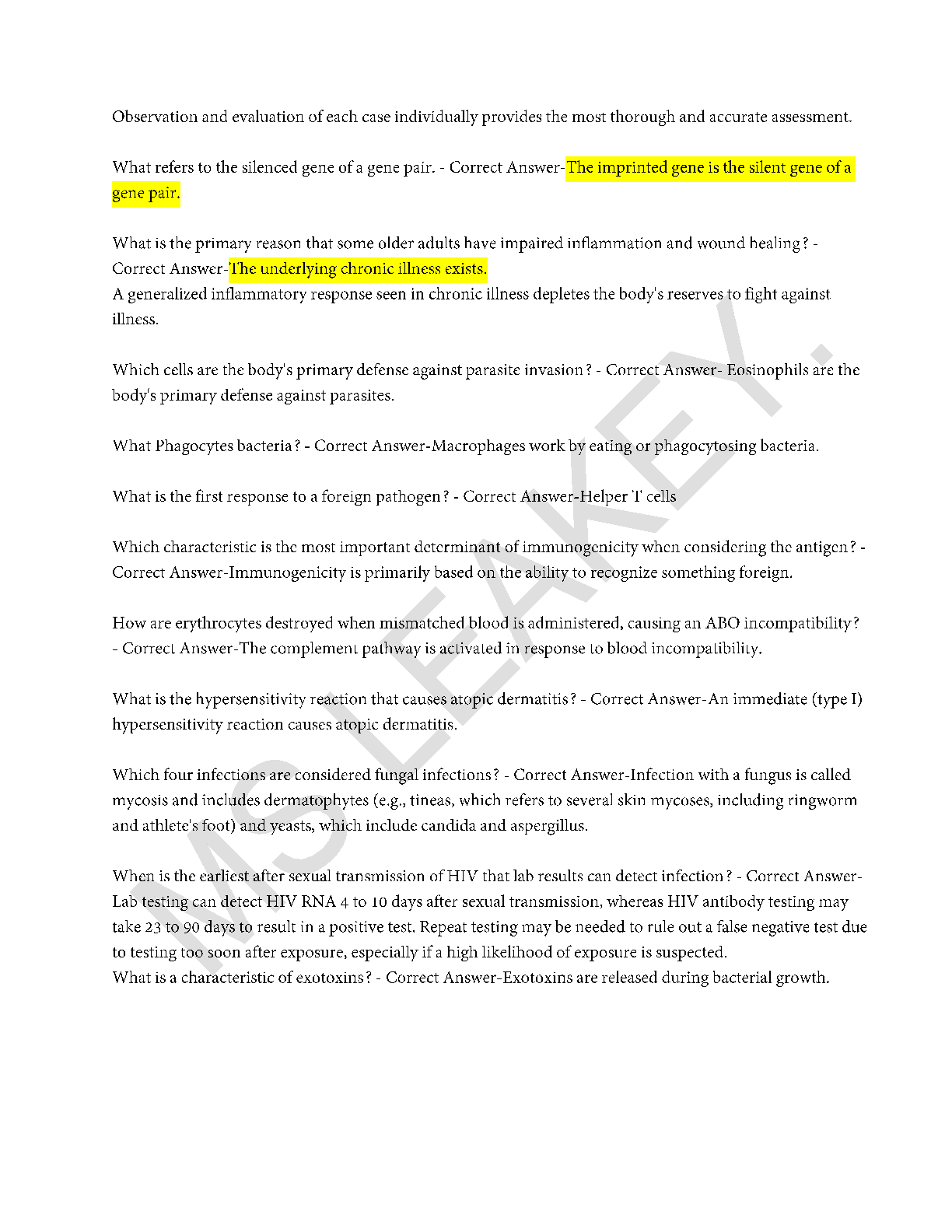 WGU D115 Advanced Pathophysiology Master Set 2024-2025 IMG-3