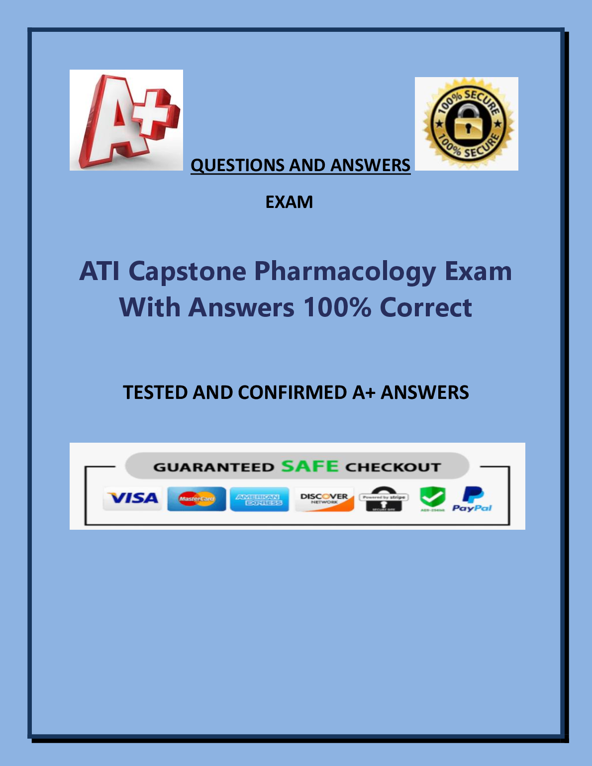 ATI Capstone Pharma Practice Exams 2026/27