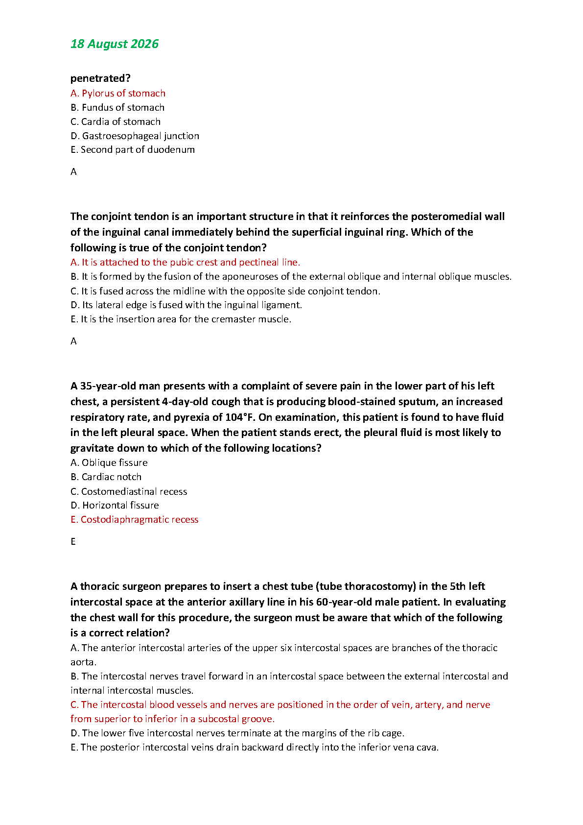 Gross Anatomy Test Bank 2026/2027 Verified Answers IMG-3