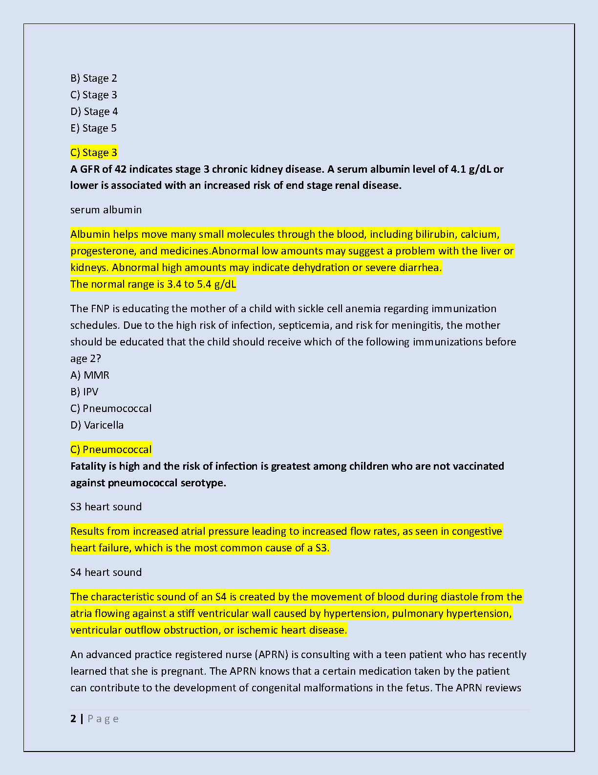 WGU D115 Advanced Pathophysiology Final Exam Study Guide