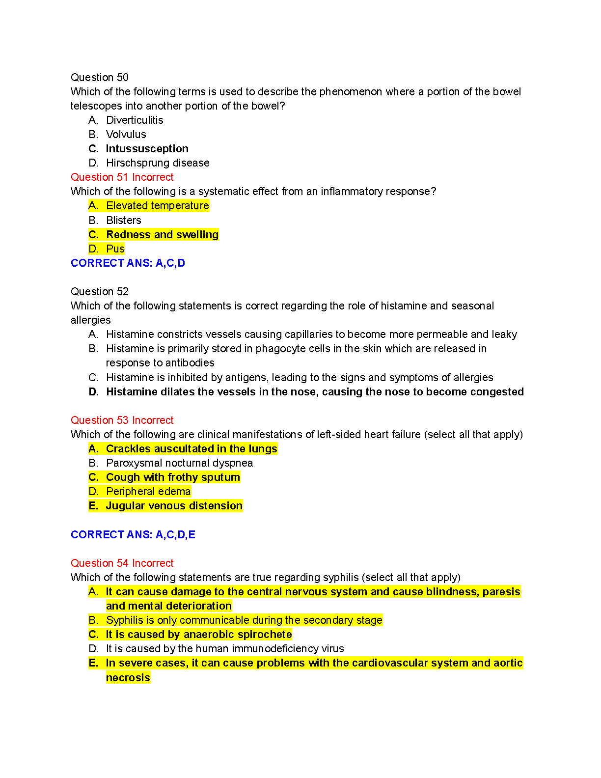 Lewis Med Surg Nursing Test Bank 12e 2026/27 Study Guide