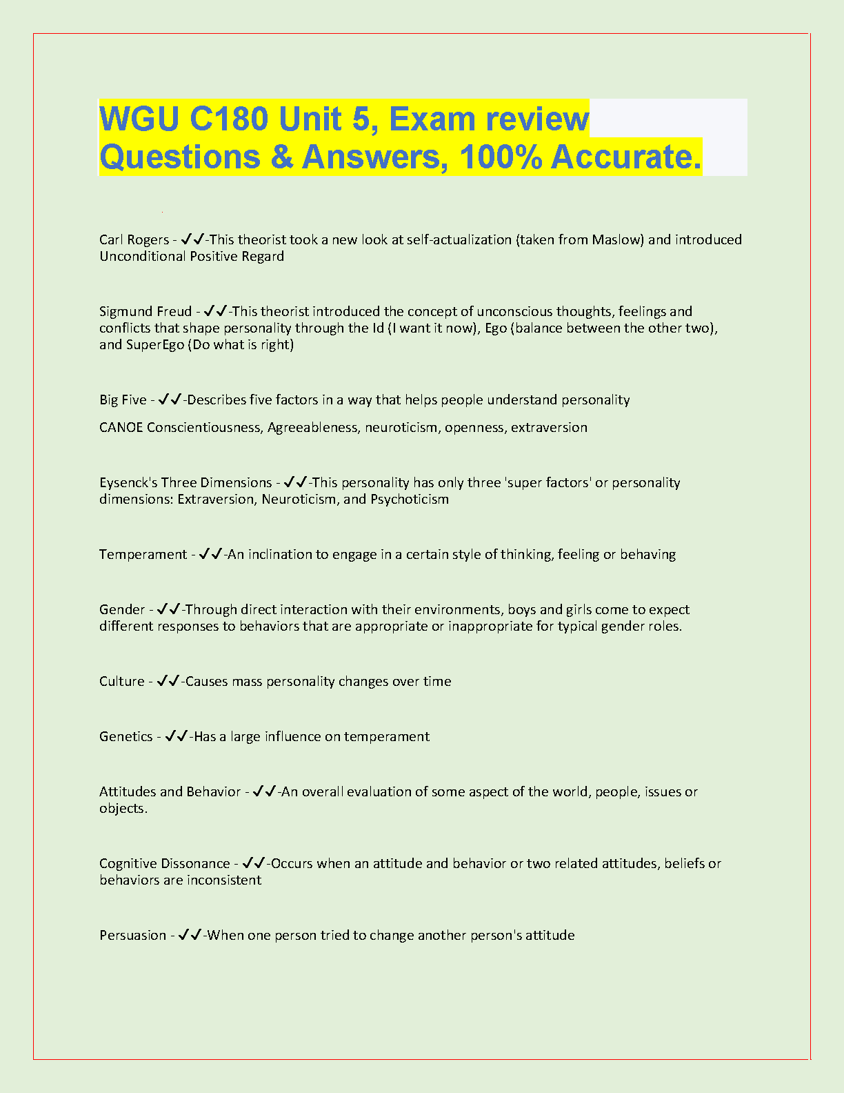WGU C180 Unit 5 Exam Review Questions & Answers 2025 IMG-1