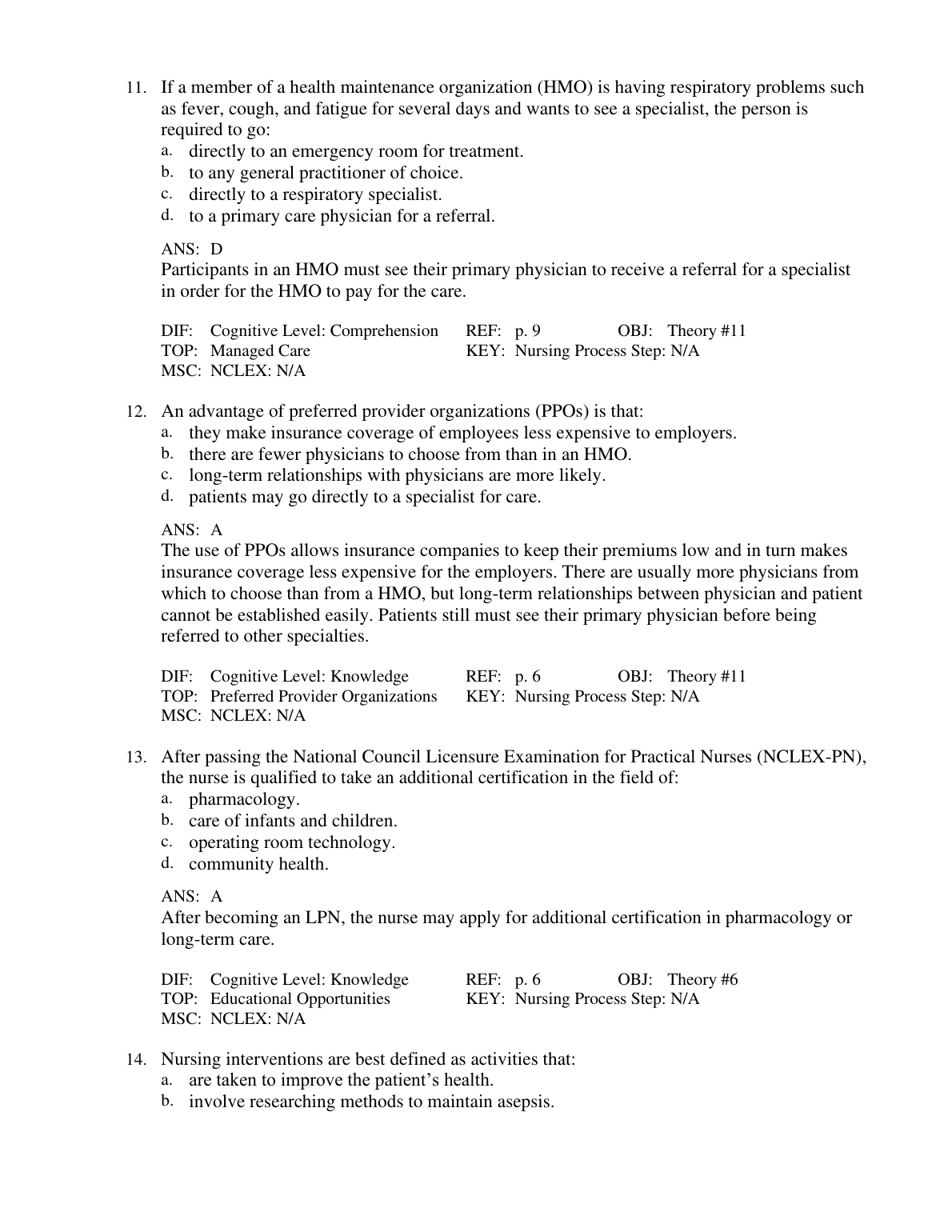 Fundamental Nursing Test Bank 2026/27 Practice Questions IMG-1