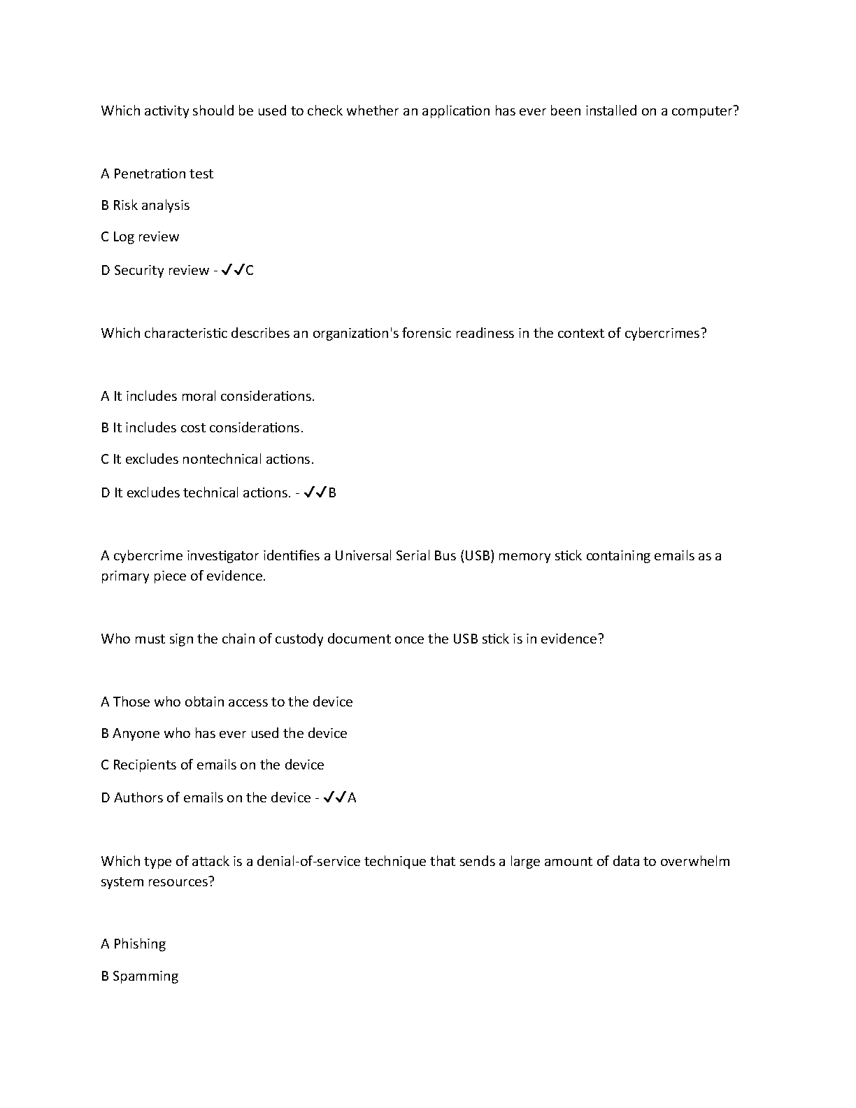 WGU C702 Forensics and Network Intrusion Study Guide 2024