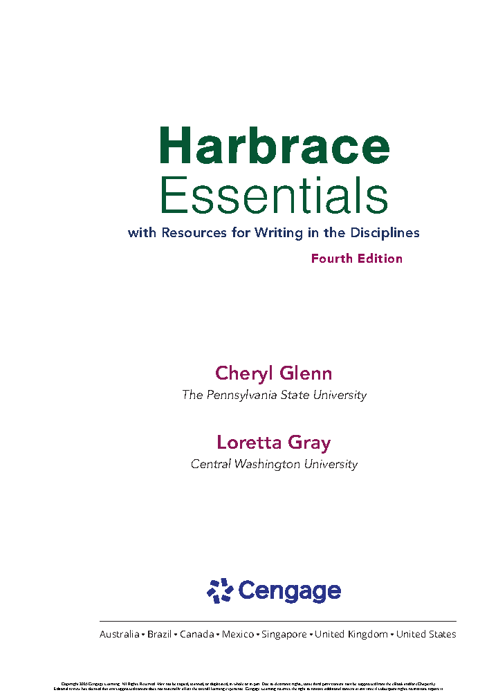 Harbrace Writing Disciplines 4e Test Bank Glenn Gray IMG-3