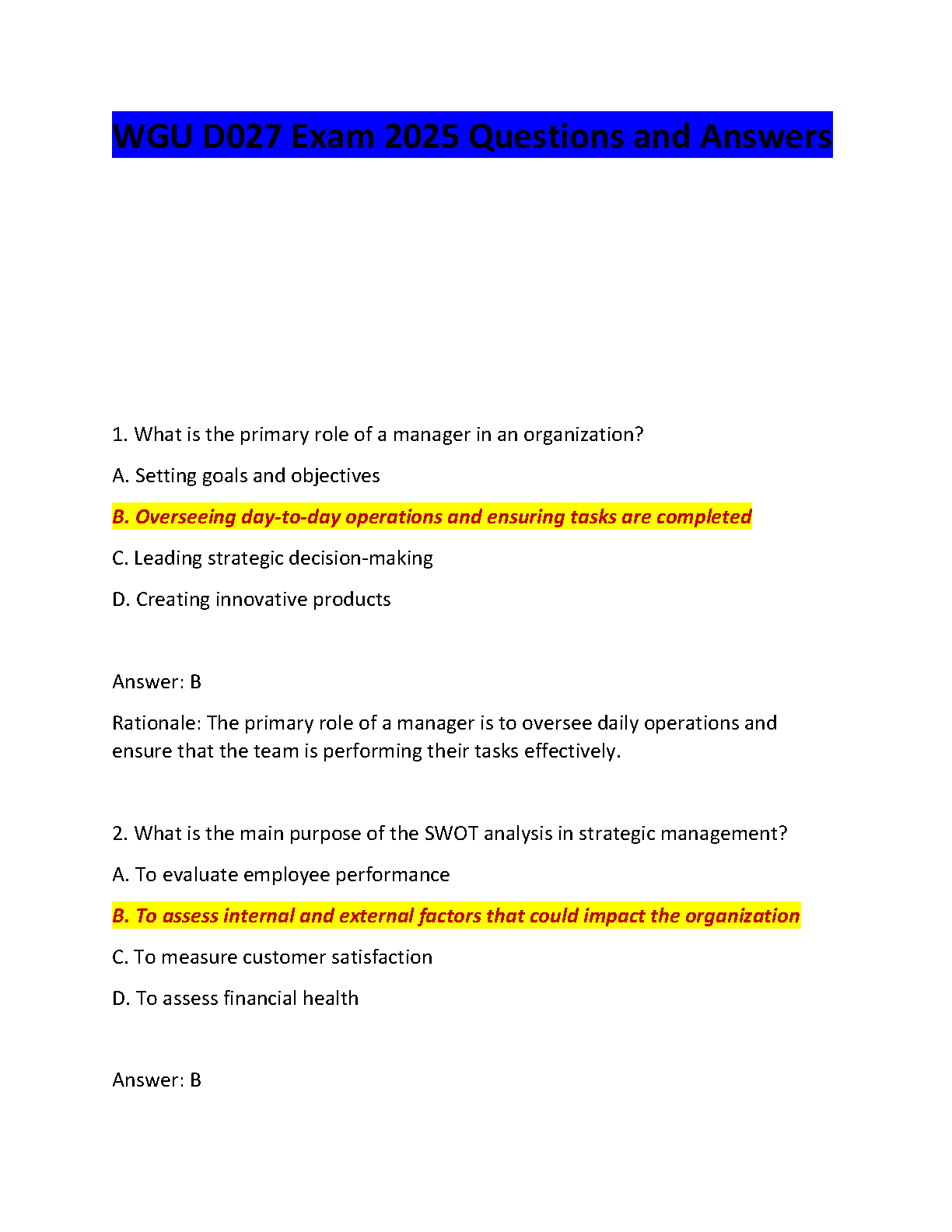 WGU D027 Exam Prep: Questions & Answers IMG-1