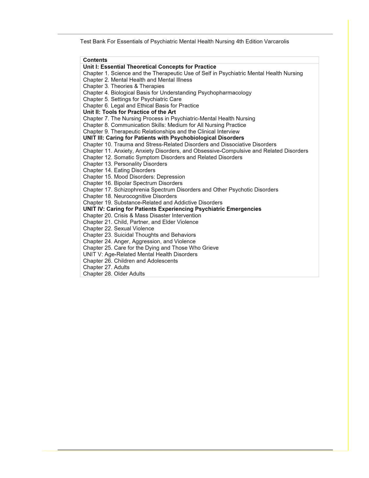 Essentials of Psychiatric Mental Health Nursing 4th Edition