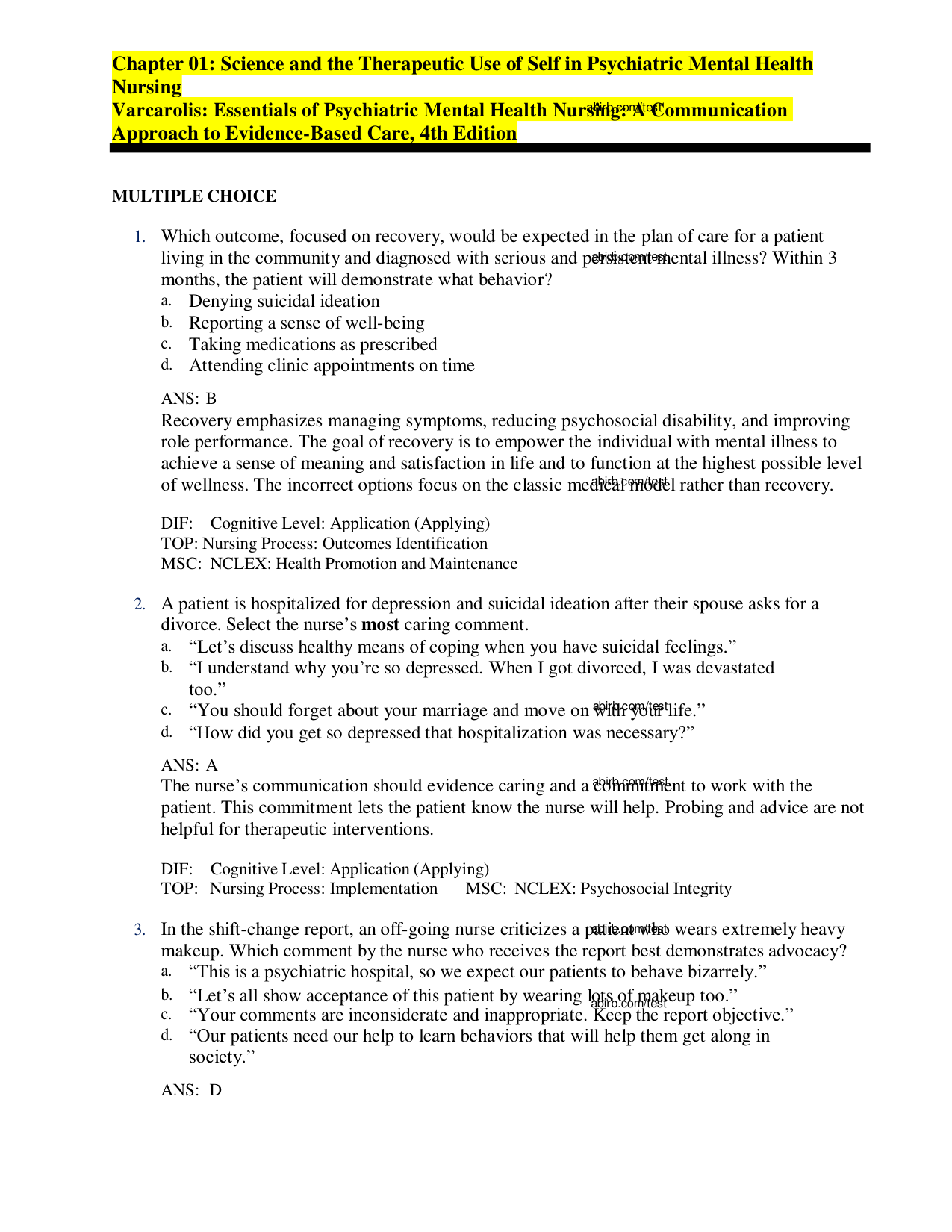 Essentials of Psychiatric Mental Health Nursing 4th Edition IMG-3