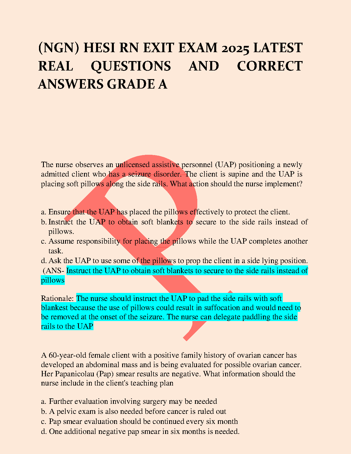 HESI RN Exit Exam NGN 2025/2026 Test Bank Guide IMG-1