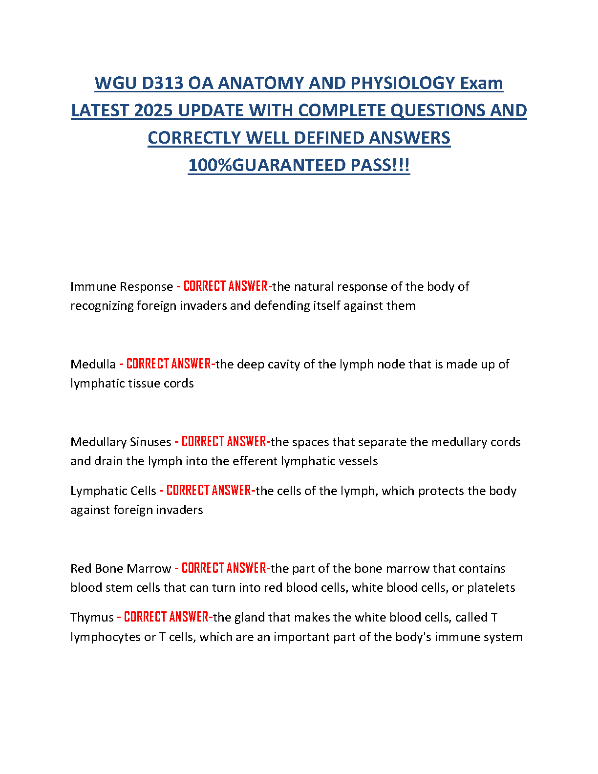 WGU D313 Anatomy Physiology OA Test Bank 2025/2026 IMG-1