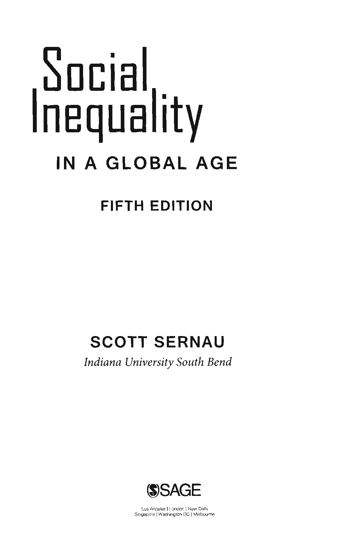 Social Inequality Test Bank Sernau 5th Ed