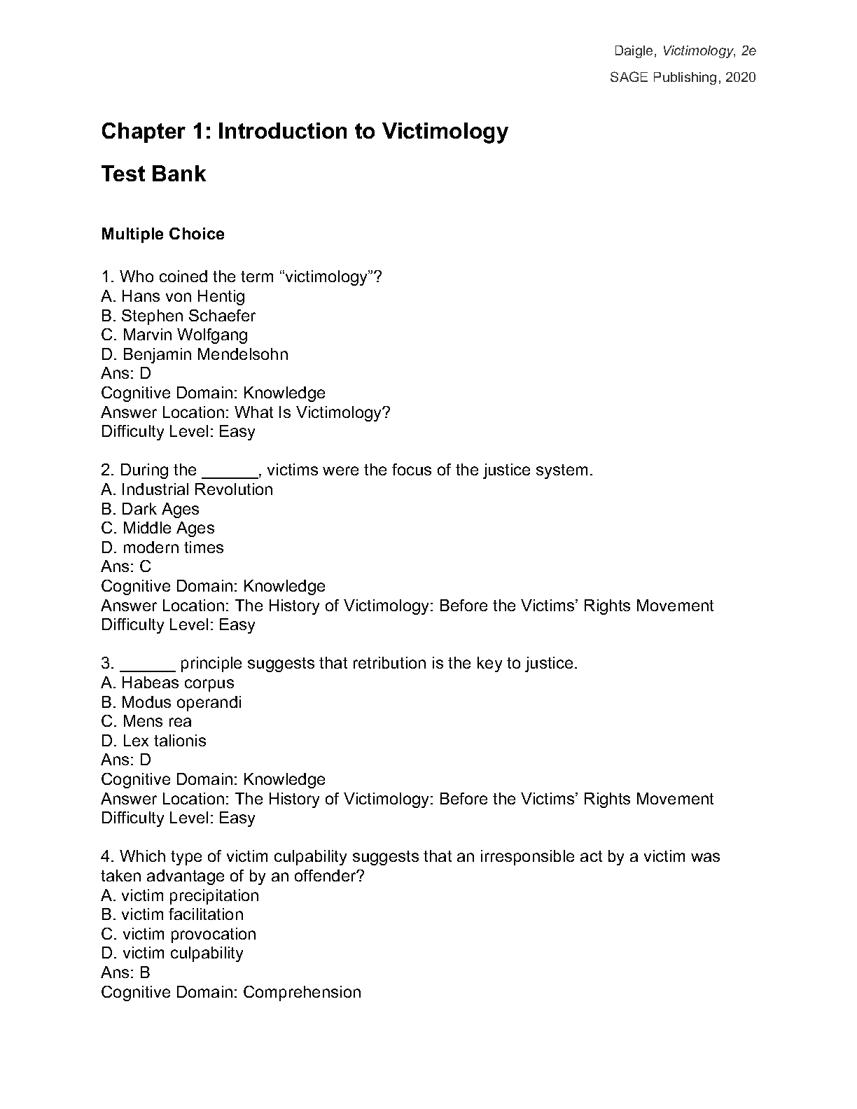 Victimology, 2nd Edition by Leah E. Daigle IMG-1