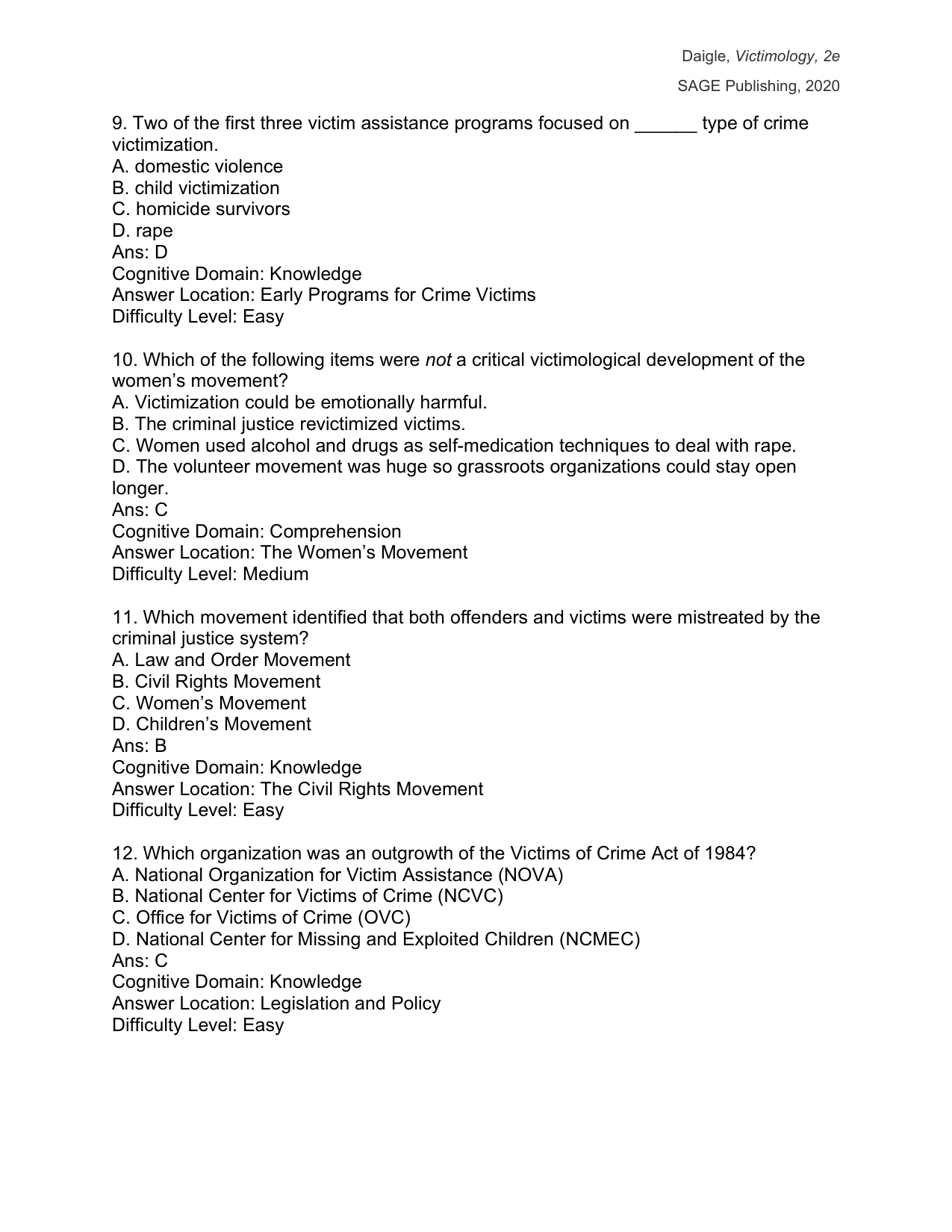 Victimology, 2nd Edition by Leah E. Daigle IMG-3