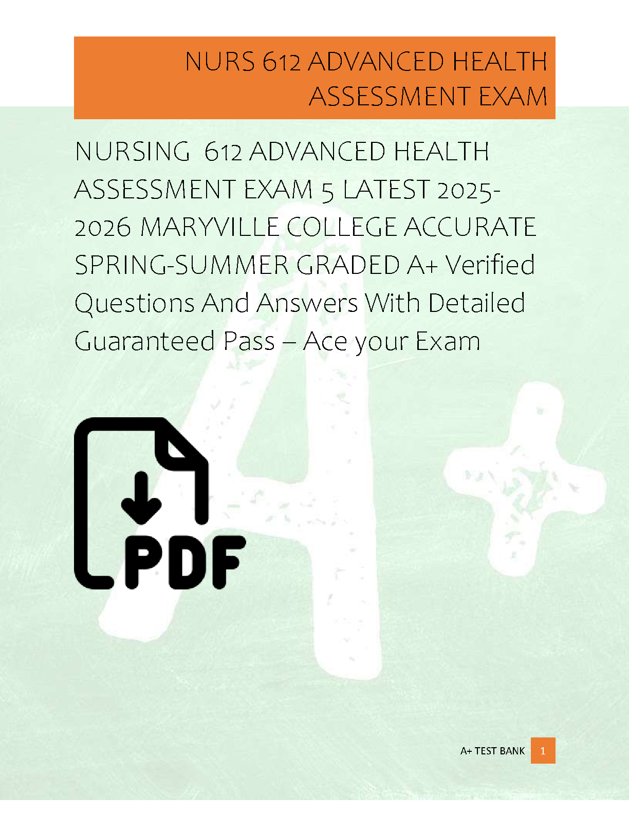 NURS 612 Test Bank 2026/27 Advanced Health Assessment IMG-1
