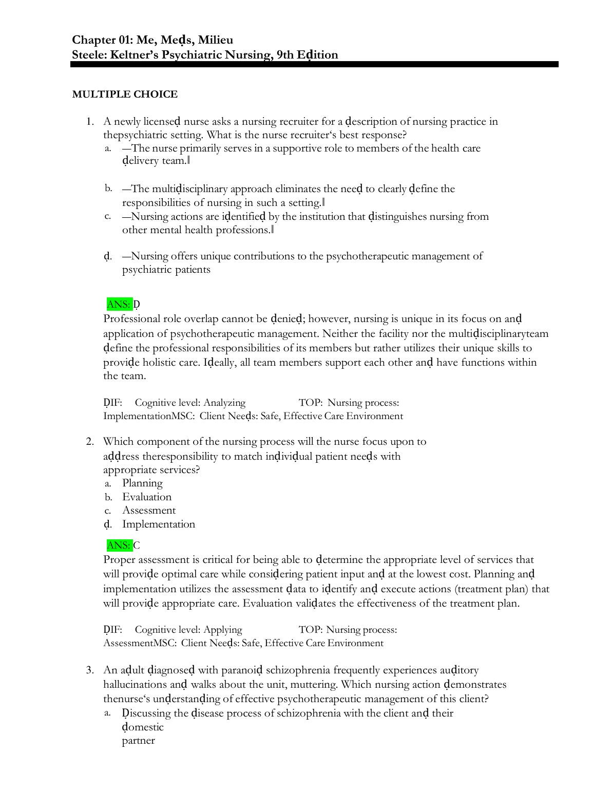 Keltner’s Psychiatric Nursing, 9th Edition TEST BANK IMG-1