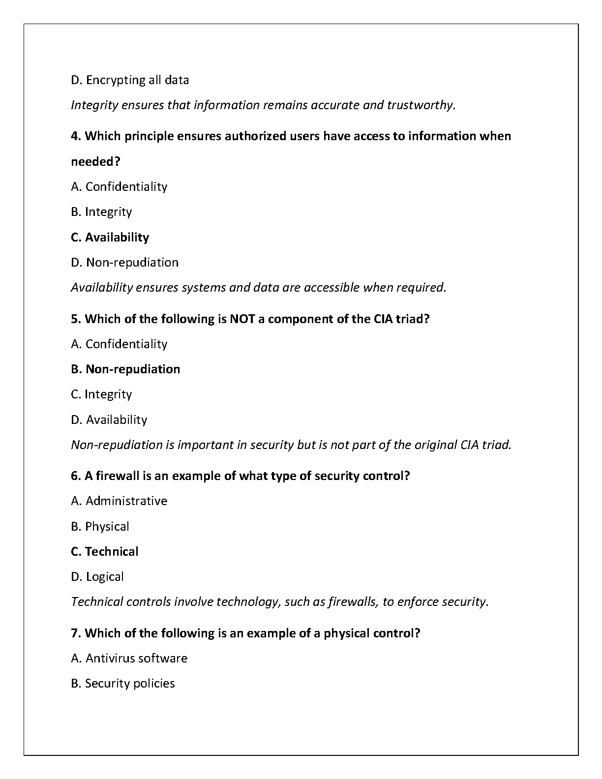 WGU D430 Info Sec OA Answers & Rationales 2025