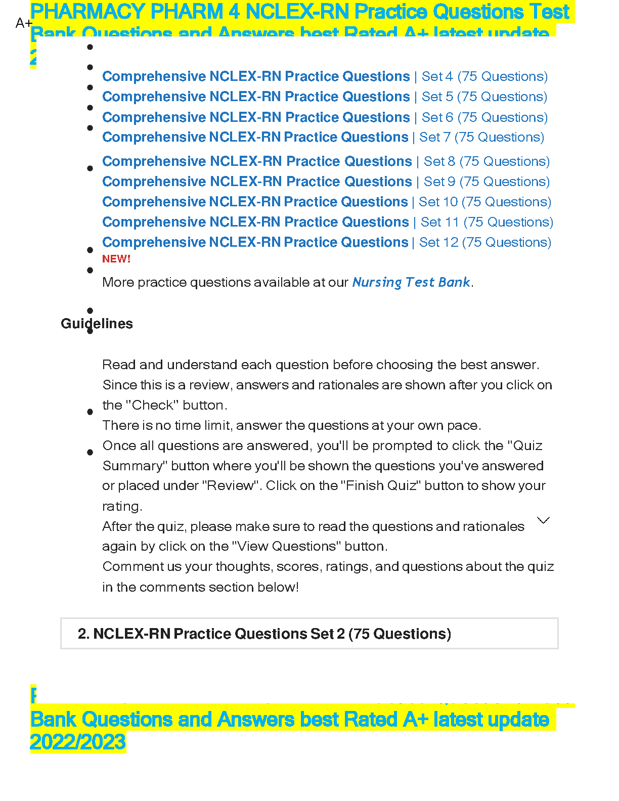 NCLEX-RN Test Bank 2026: 1000+ Practice Qs & Rationales
