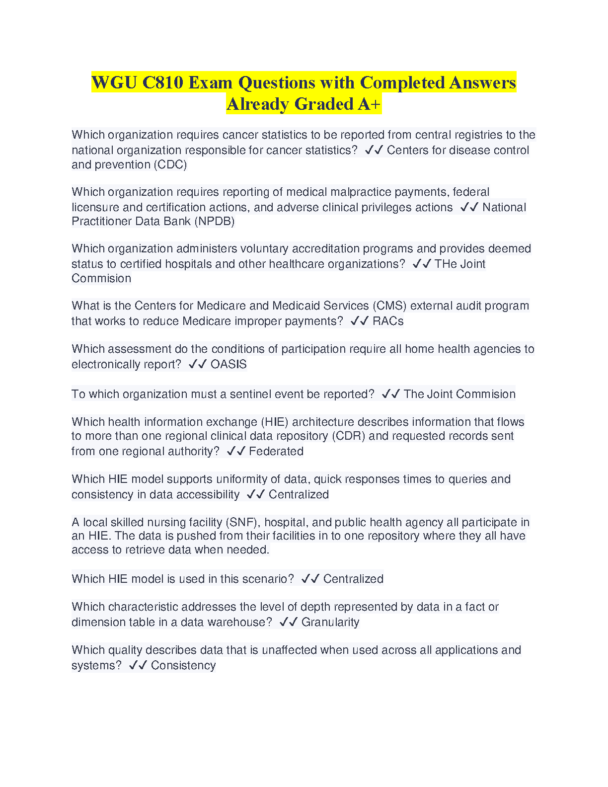 WGU C810 Exam Questions Answers 2024/2025 Study Guide IMG-1