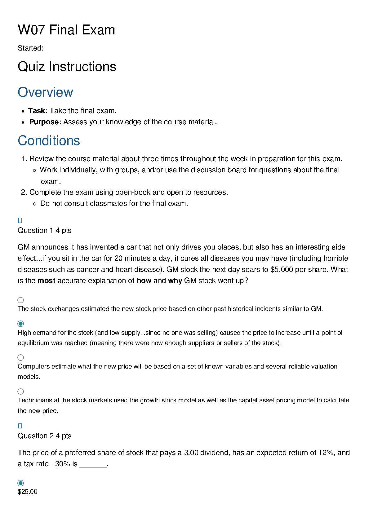 WGU C214 Financial Mgmt Test Bank 2025 Correct Answers IMG-1