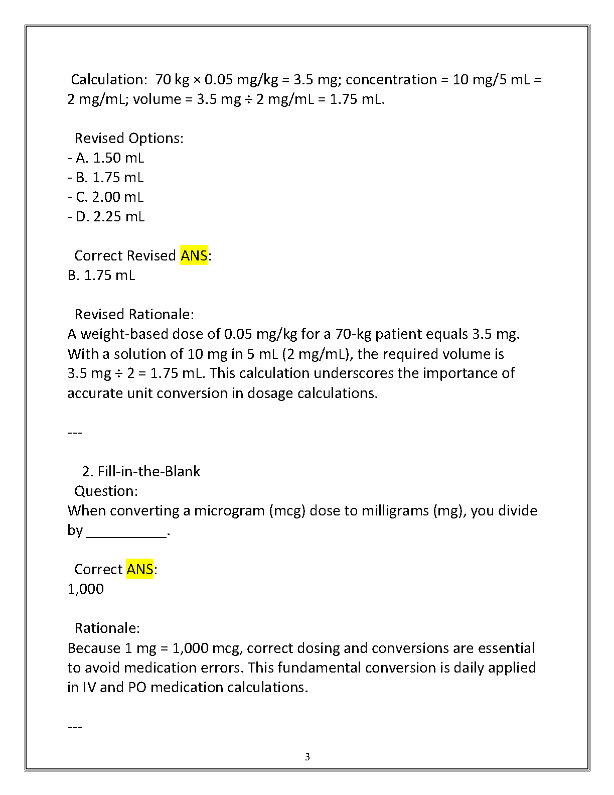 WGU NURS 2002 Med Math & Pharm Exam Prep IMG-3