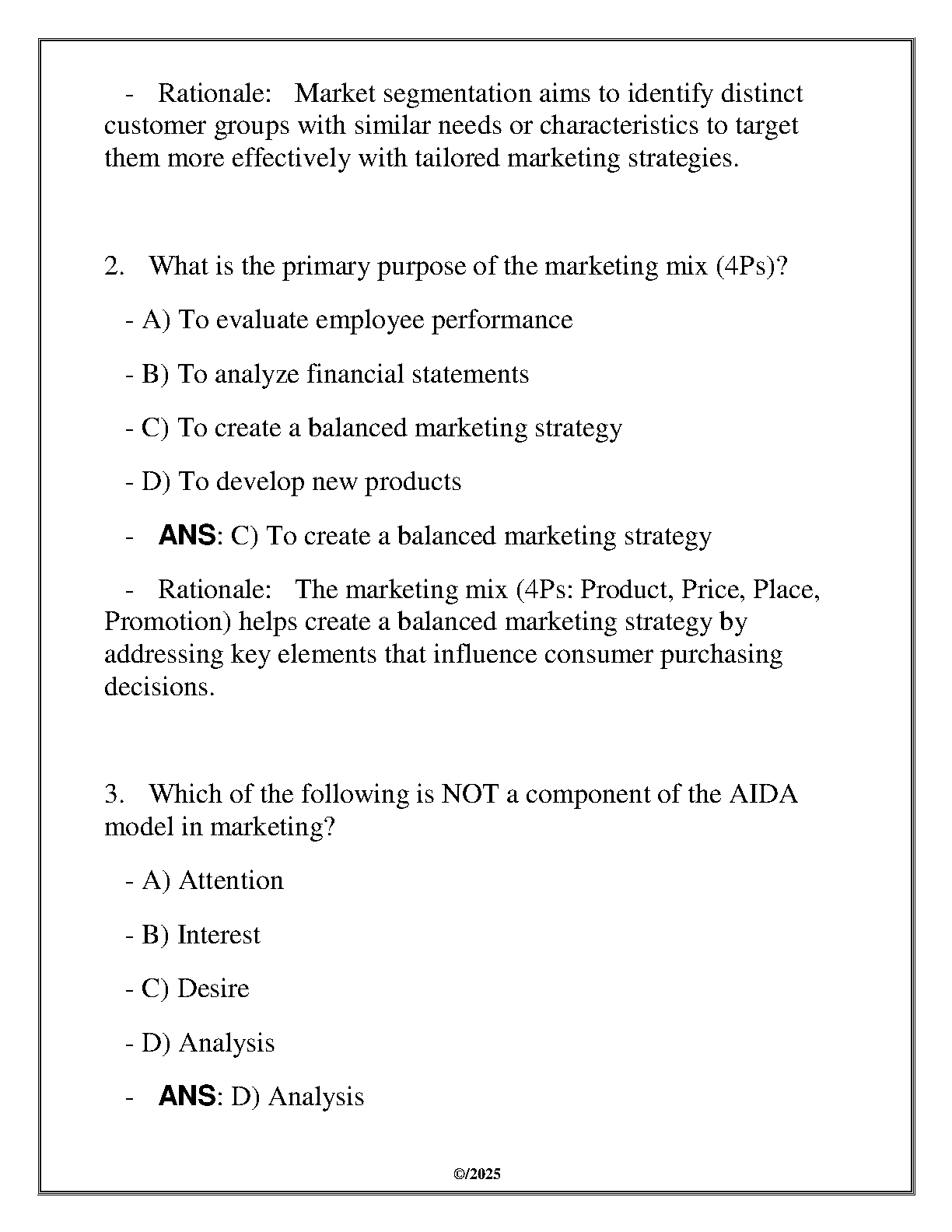 WGU C212 MKTG 5000 Marketing Final Exam Review Q&A 2025