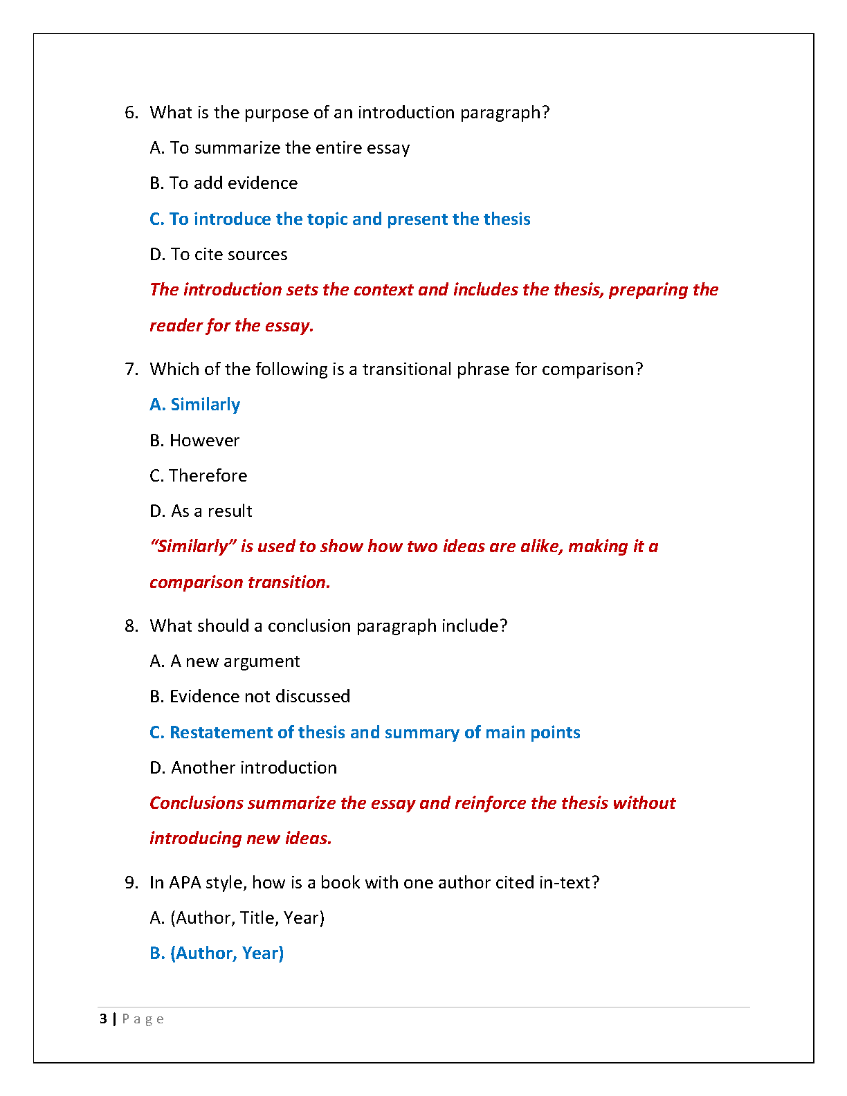 WGU C455 English Comp I Test Bank 2025 Questions & Answers IMG-3