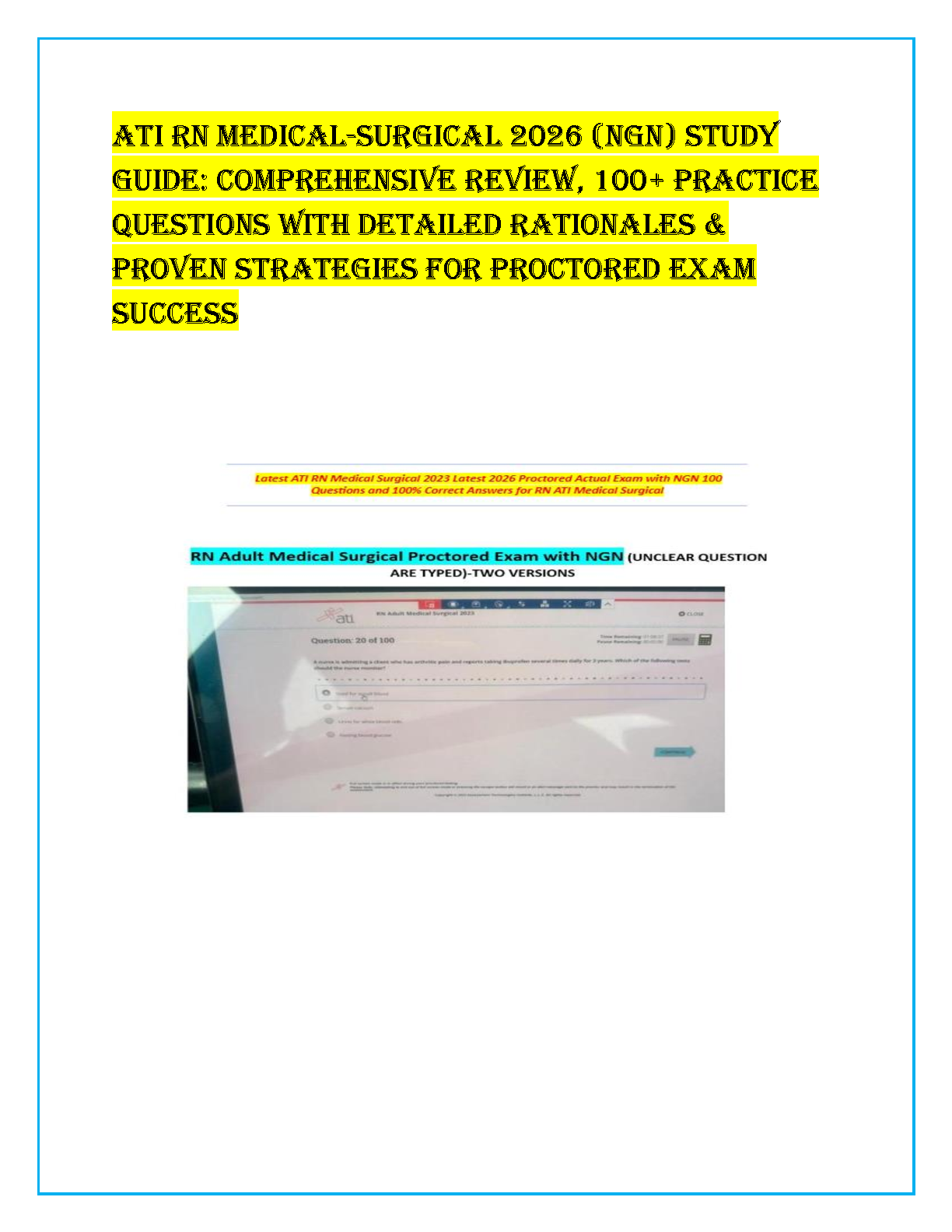 ATI RN Med-Surg NGN Test Bank 2026 Study Guide IMG-1