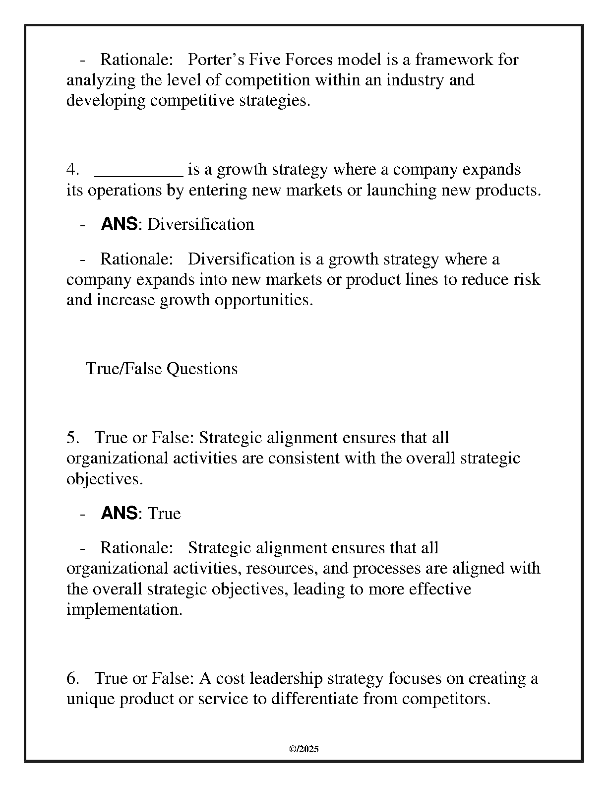 WGU MGMT 6050 Strategic Management Final Exam Q&A 2025 IMG-3