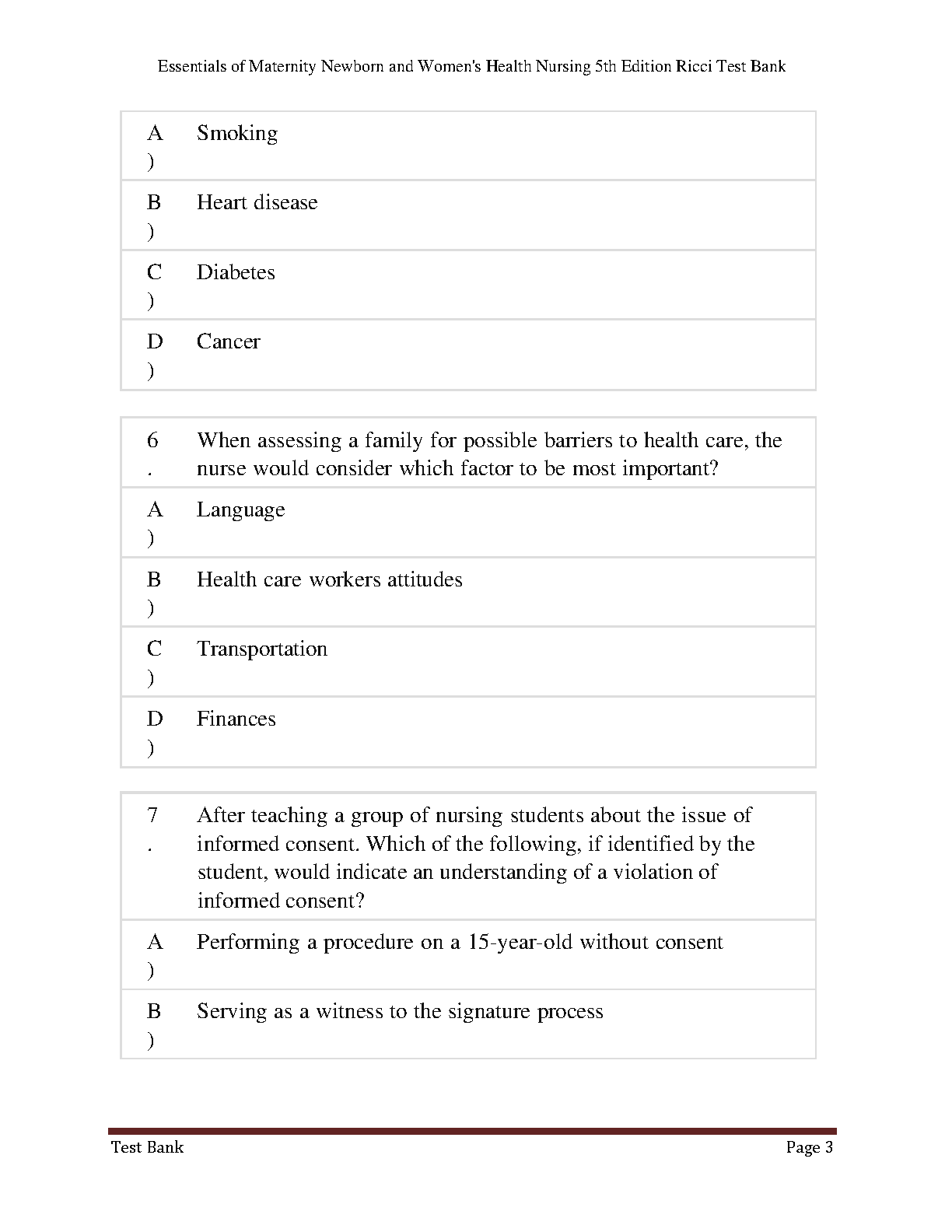 Maternity & Newborn Nursing Test Bank 2026/27 IMG-3