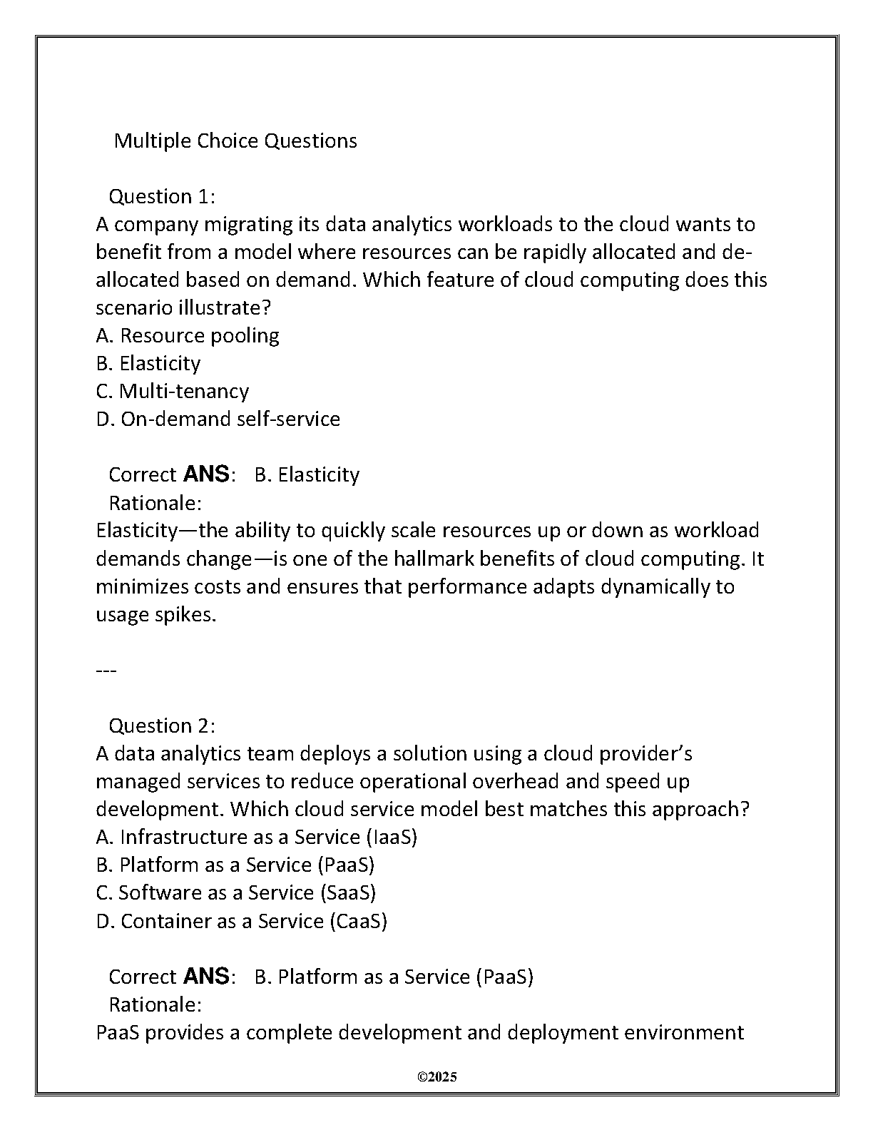 WGU ITEC 2119 Cloud Foundations Exam Prep