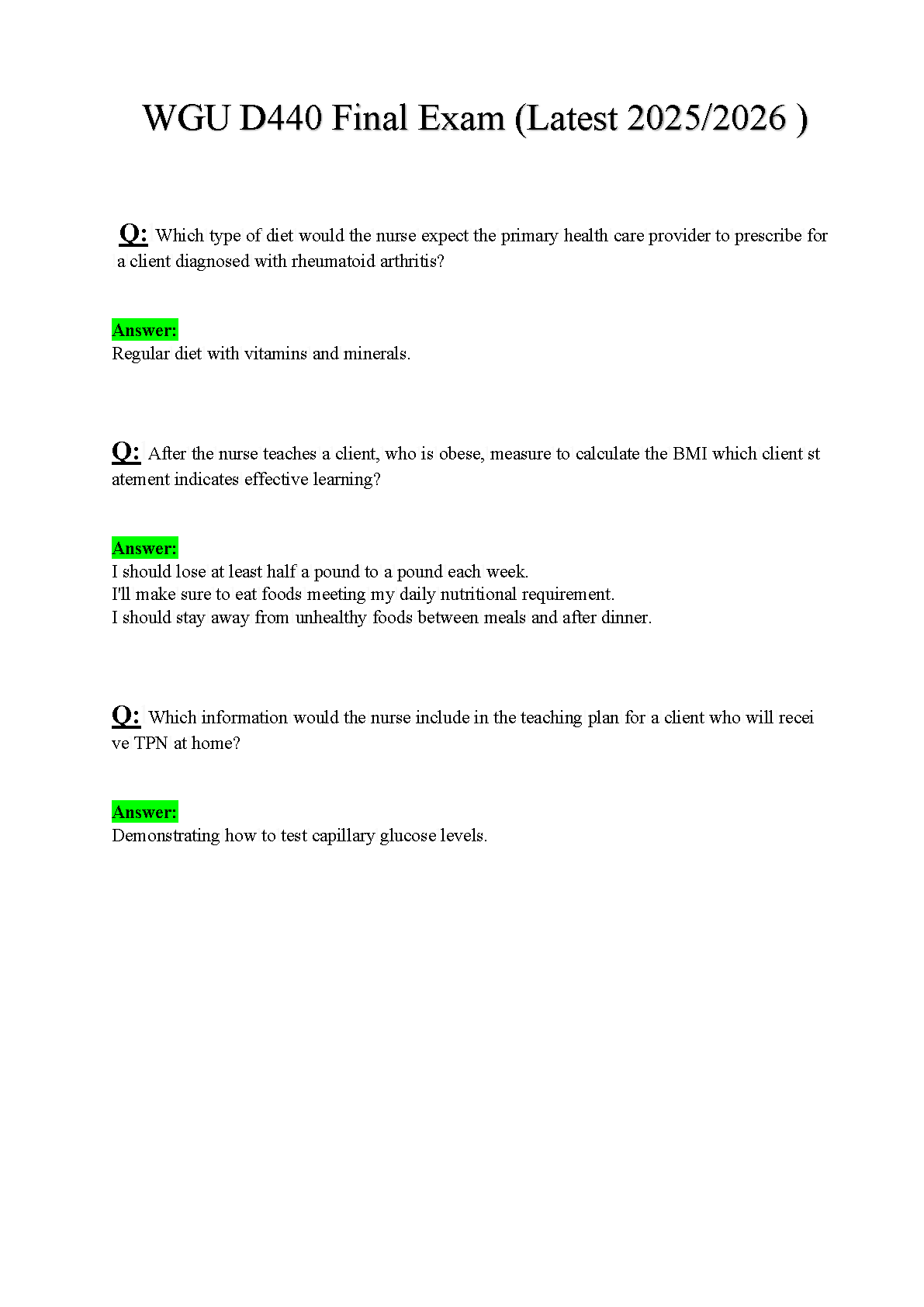WGU D440 Final Exam Study Guide 2025/2026 IMG-1