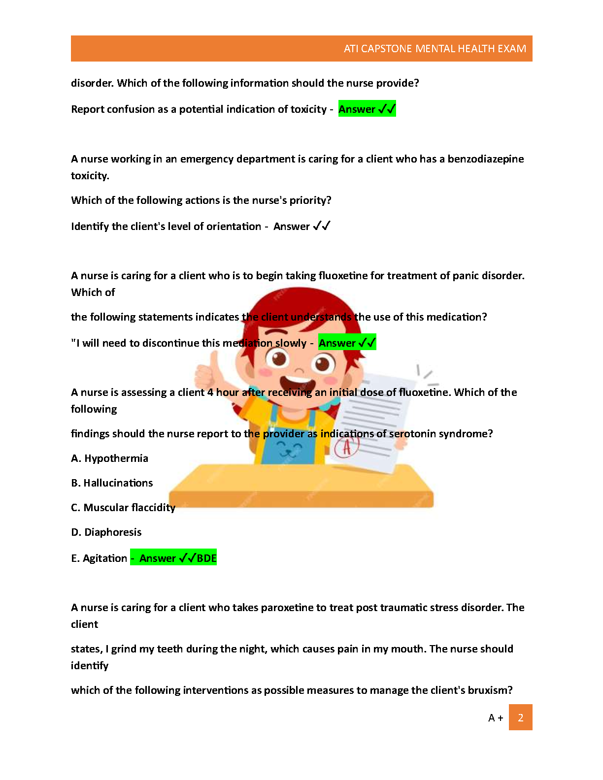 ATI Capstone Mental Health Exam Qs 2026/27 Guide
