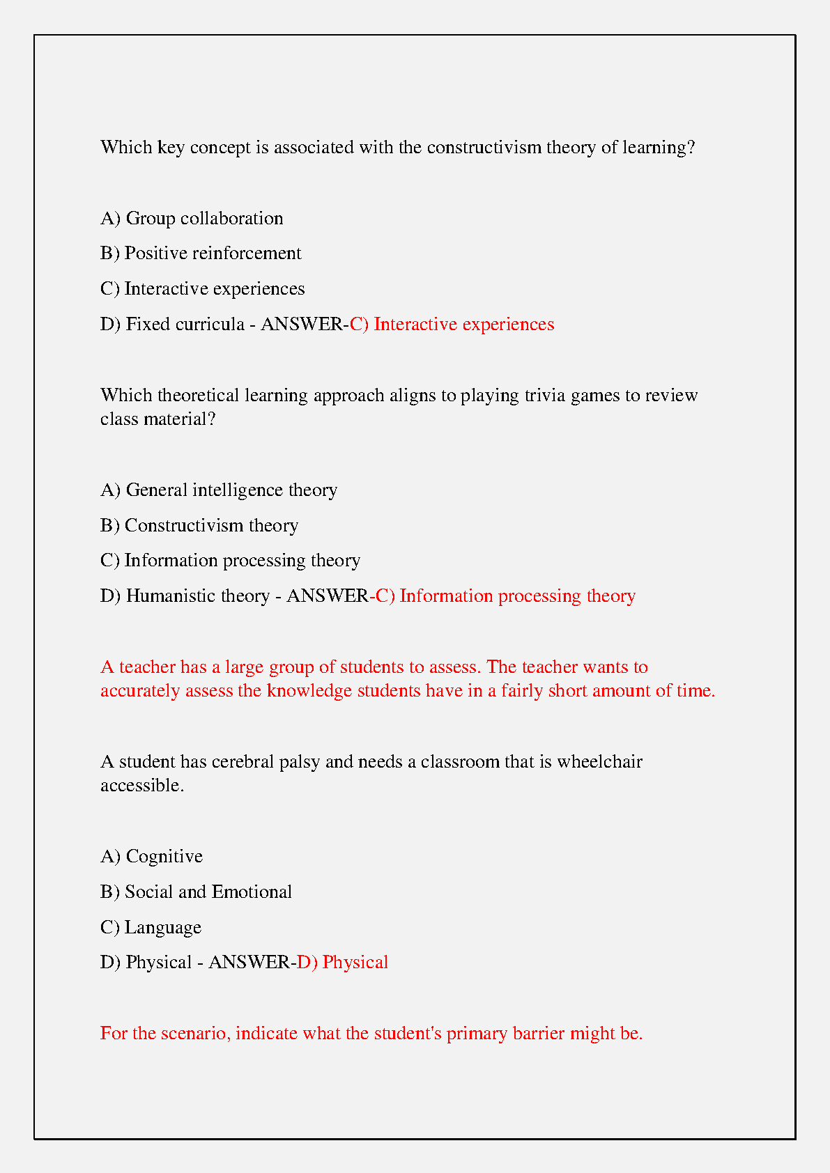 WGU D307 Child Psychology Study Guide with Verified Answers IMG-3