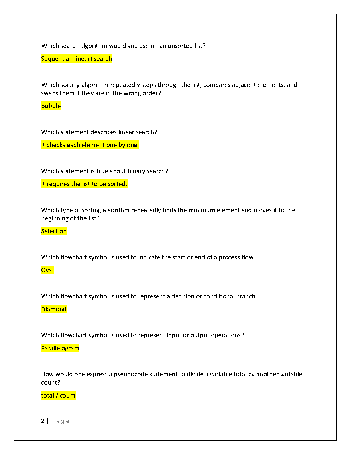 WGU D684 Intro CS Exam Test Bank 2026