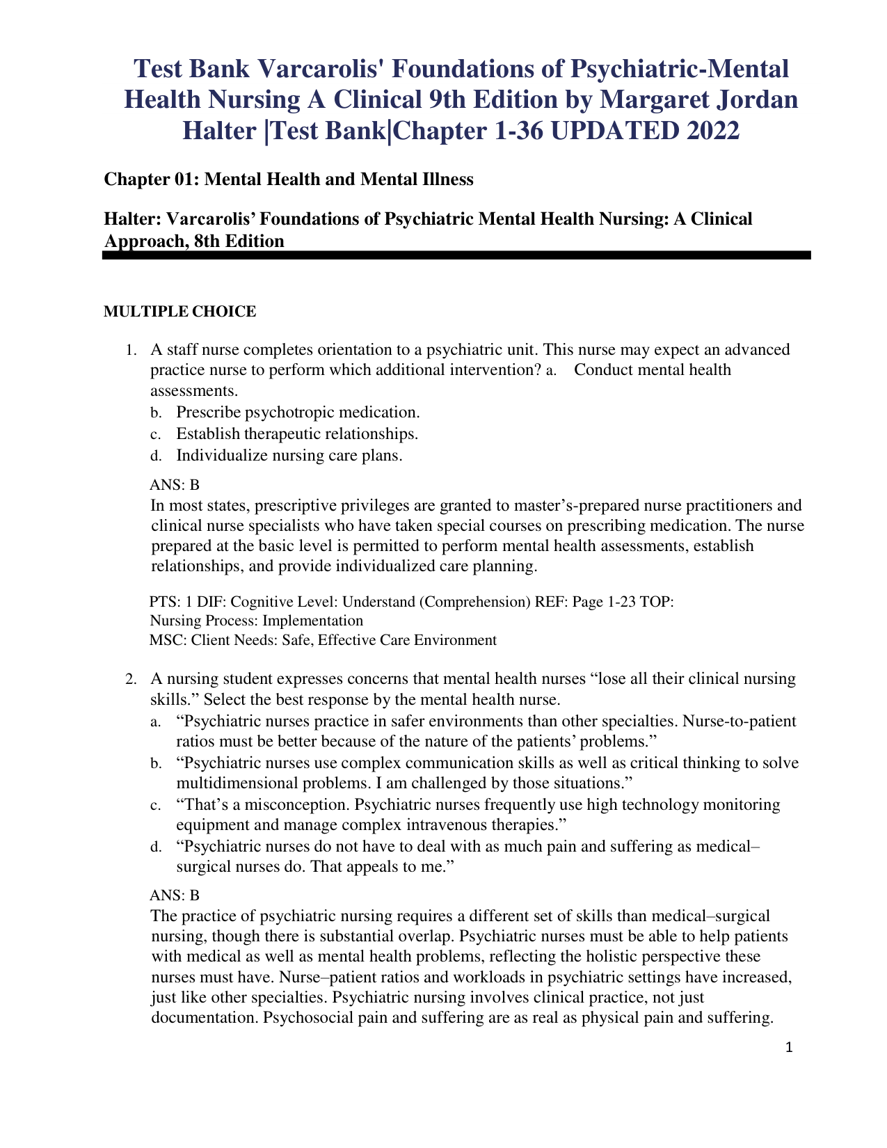 Varcarolis' Foundations of Psychiatric-Mental Health Nursing