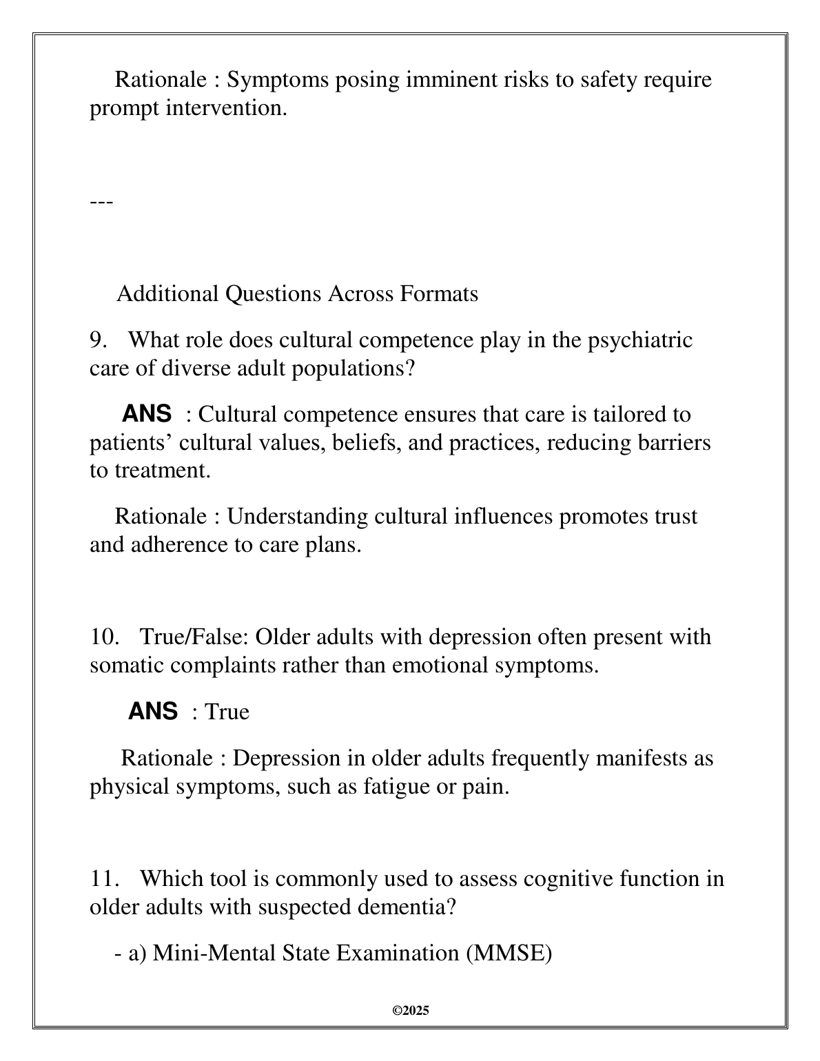 NURS 6439 WGU FA Exam Review 2025 Q&A Study Guide