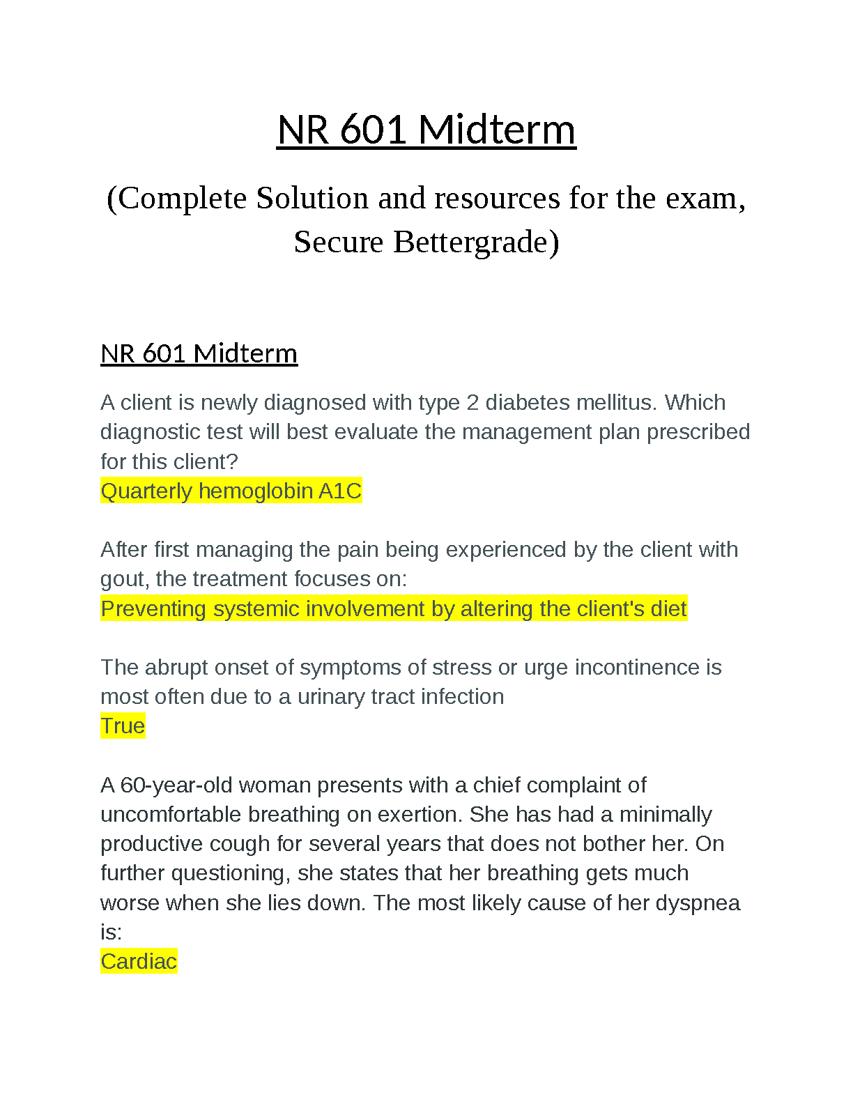 NR 601 Midterm Test Bank Primary Care 6th Ed Buttaro Answers IMG-1