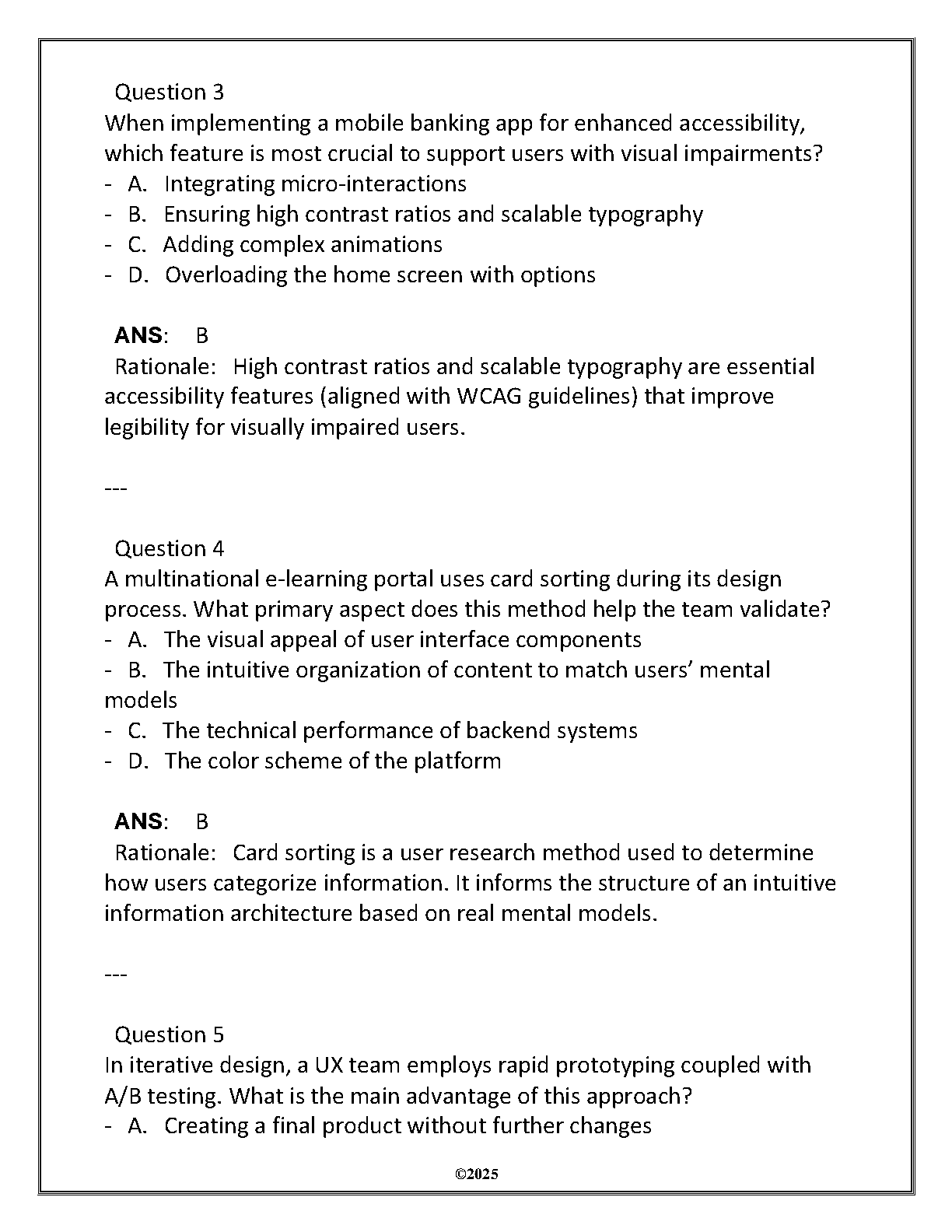 WGU D479 UX Design Objective Assessment Test Bank 2025 IMG-3