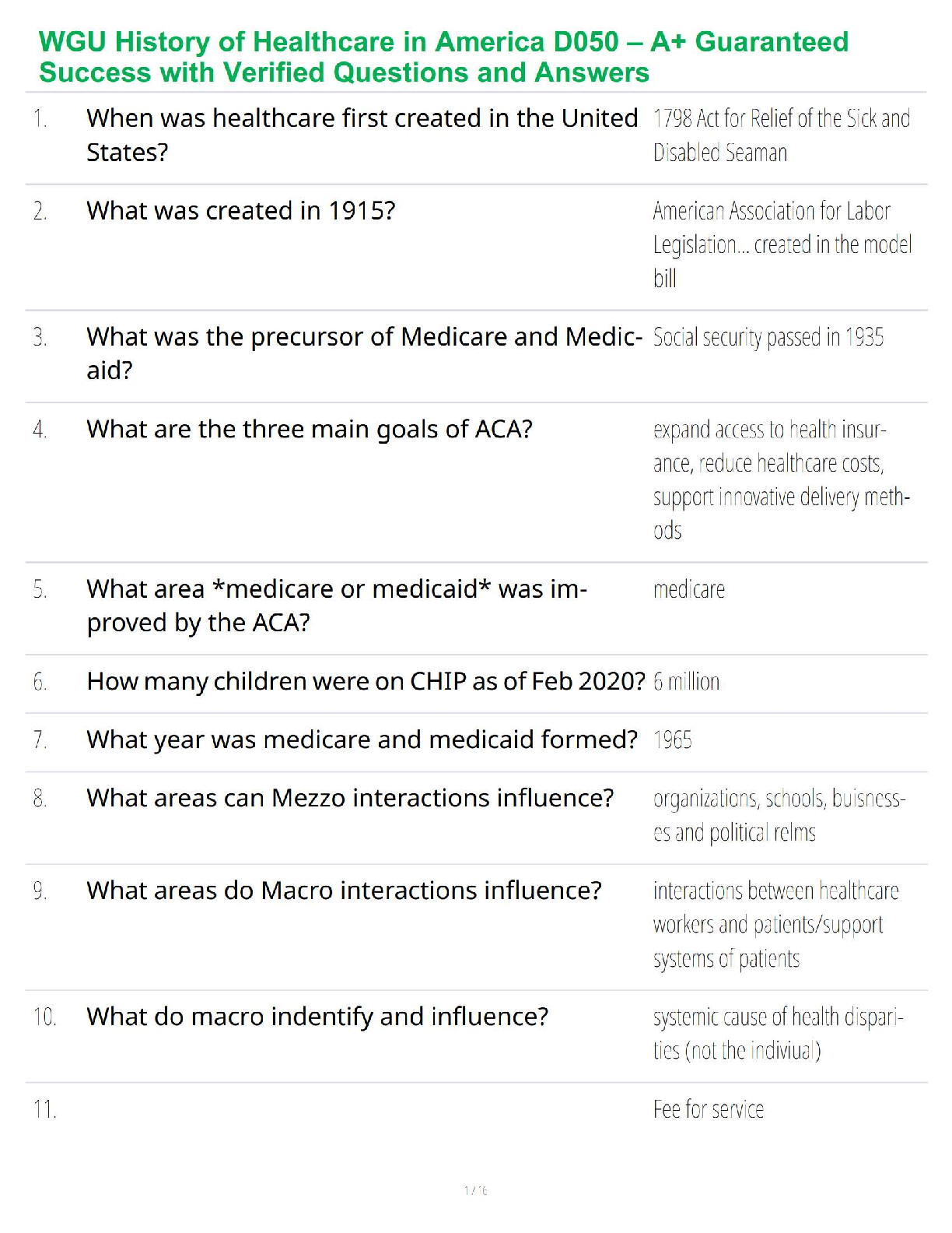 WGU D050 Healthcare History Test Bank with Answers IMG-1