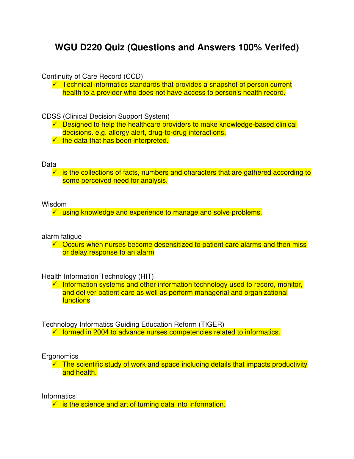 WGU D220 Quiz Questions & Answers | Verified Study Resource IMG-1