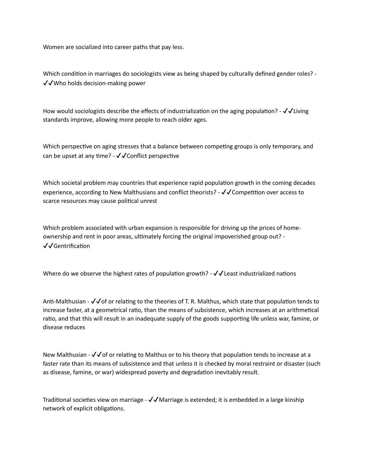 WGU Sociology C273 Exam Questions with Correct Answers
