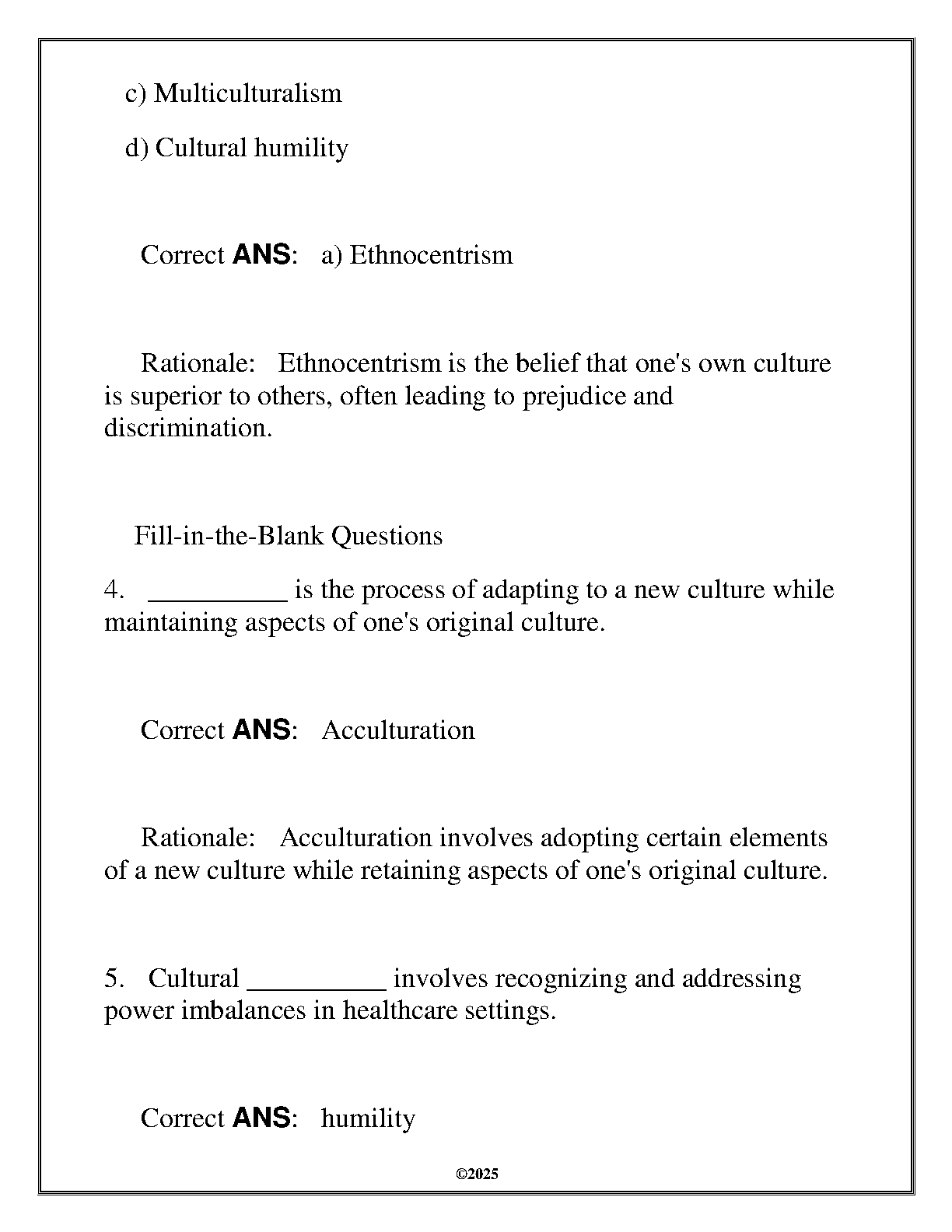 WGU HLTH 2230 Cultural Awareness Review Questions & Answers 2025 IMG-3
