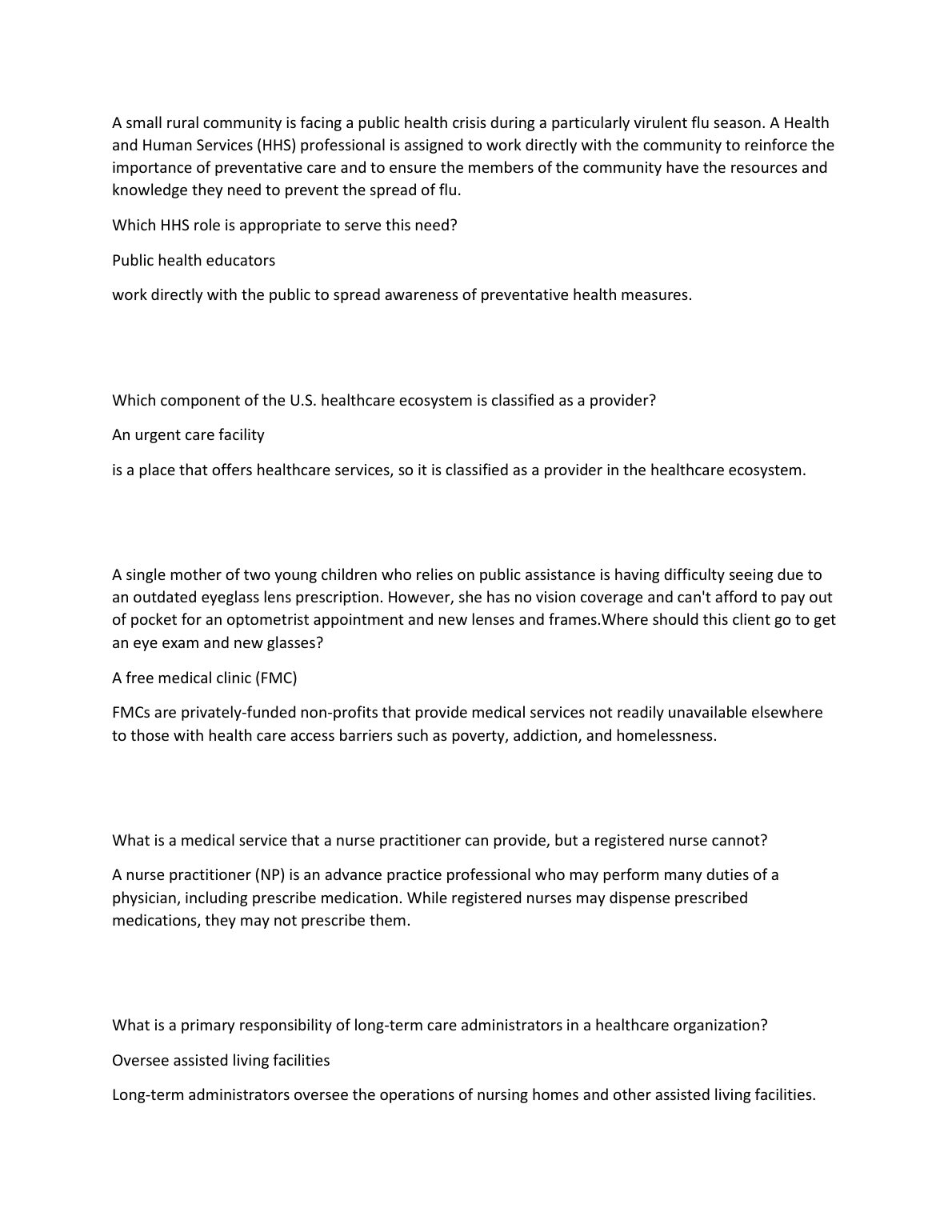 WGU D391 Healthcare Ecosystems Exam Q&A 2025 IMG-1
