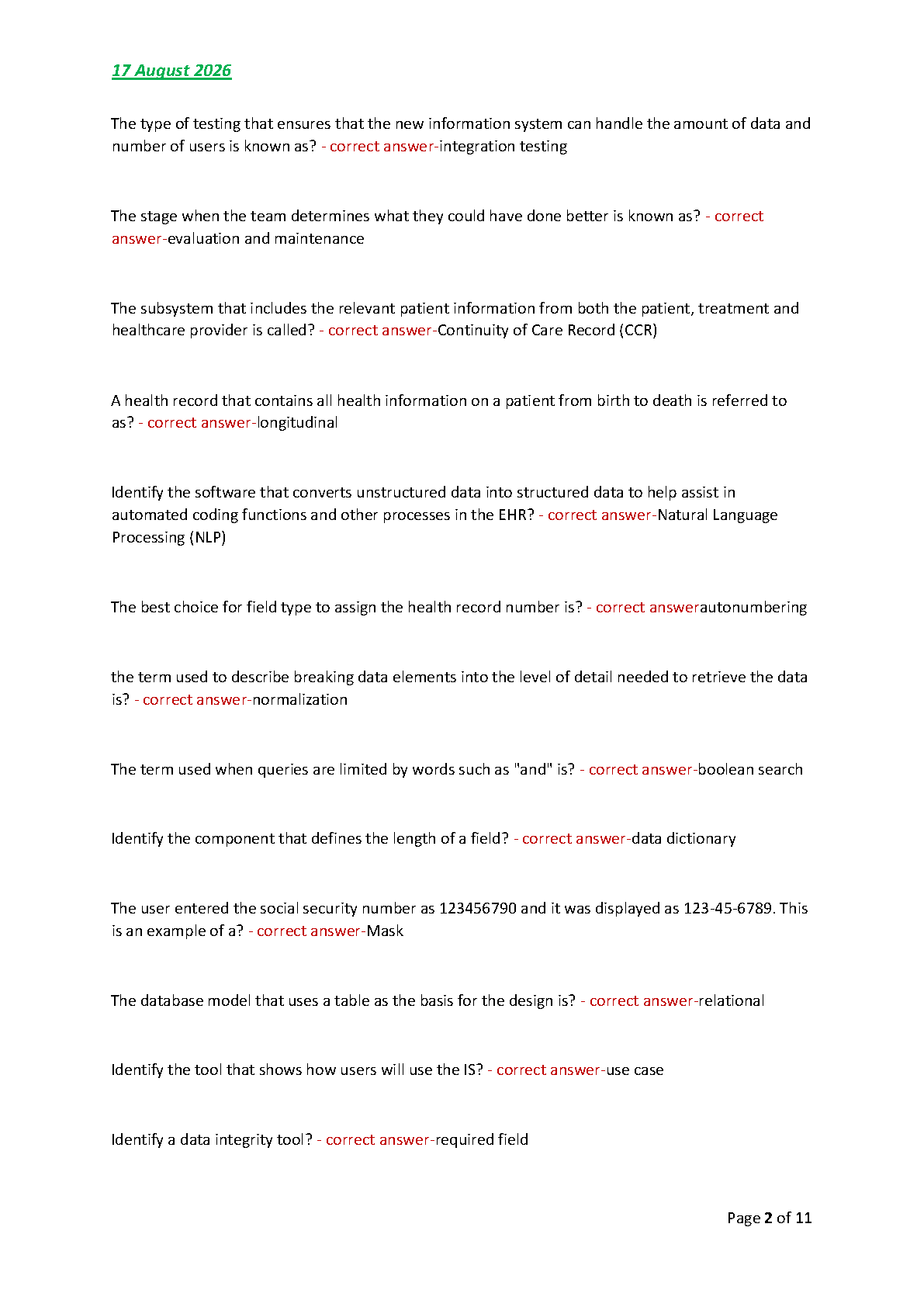 WGU D033 Health Informatics Exam Guide 2026/2027