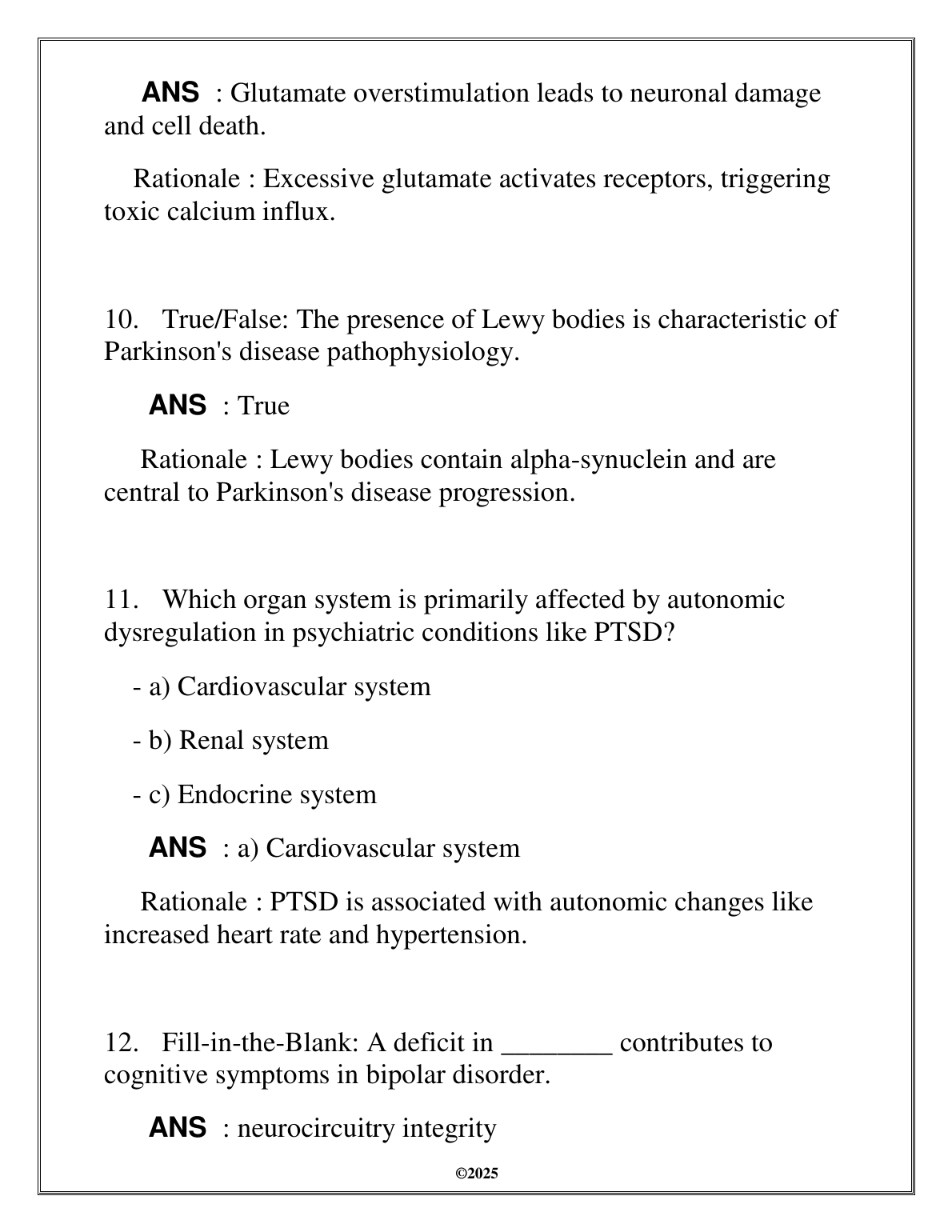 NURS 5800 Adv Patho PMHNP Midterm Q&A 2025